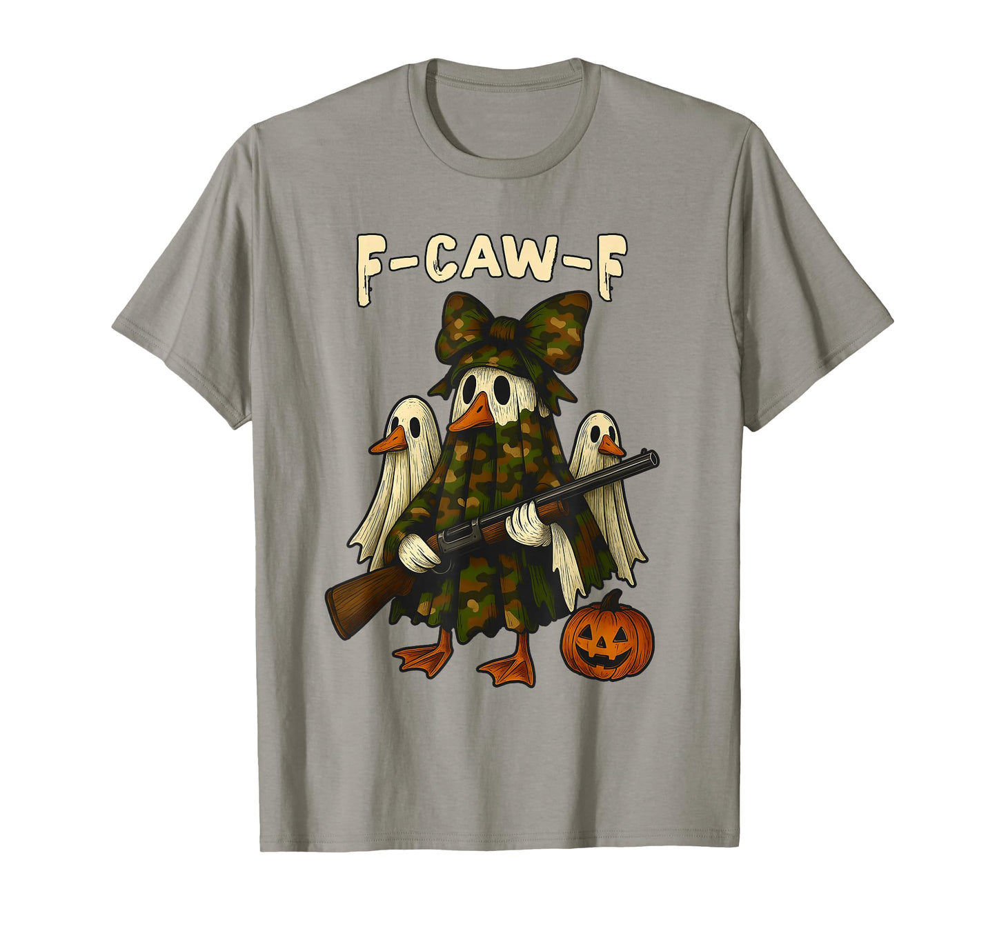 F-Caw-F Funny Halloween Hunting Goose Meme Hunter Humor T-Shirt