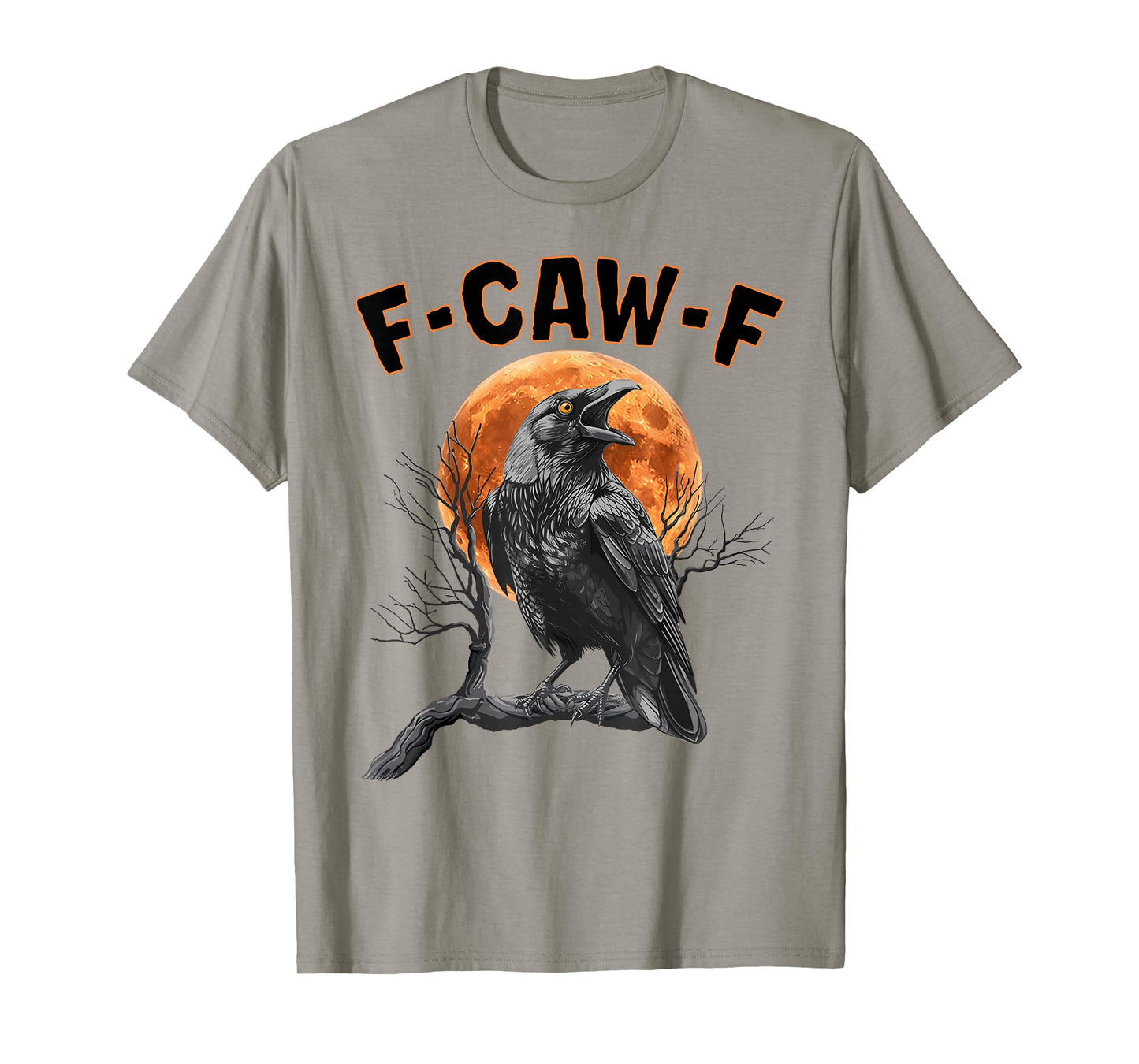 Black Crow, F-Caw-F Funny Black Bird Moon Gothic T-Shirt