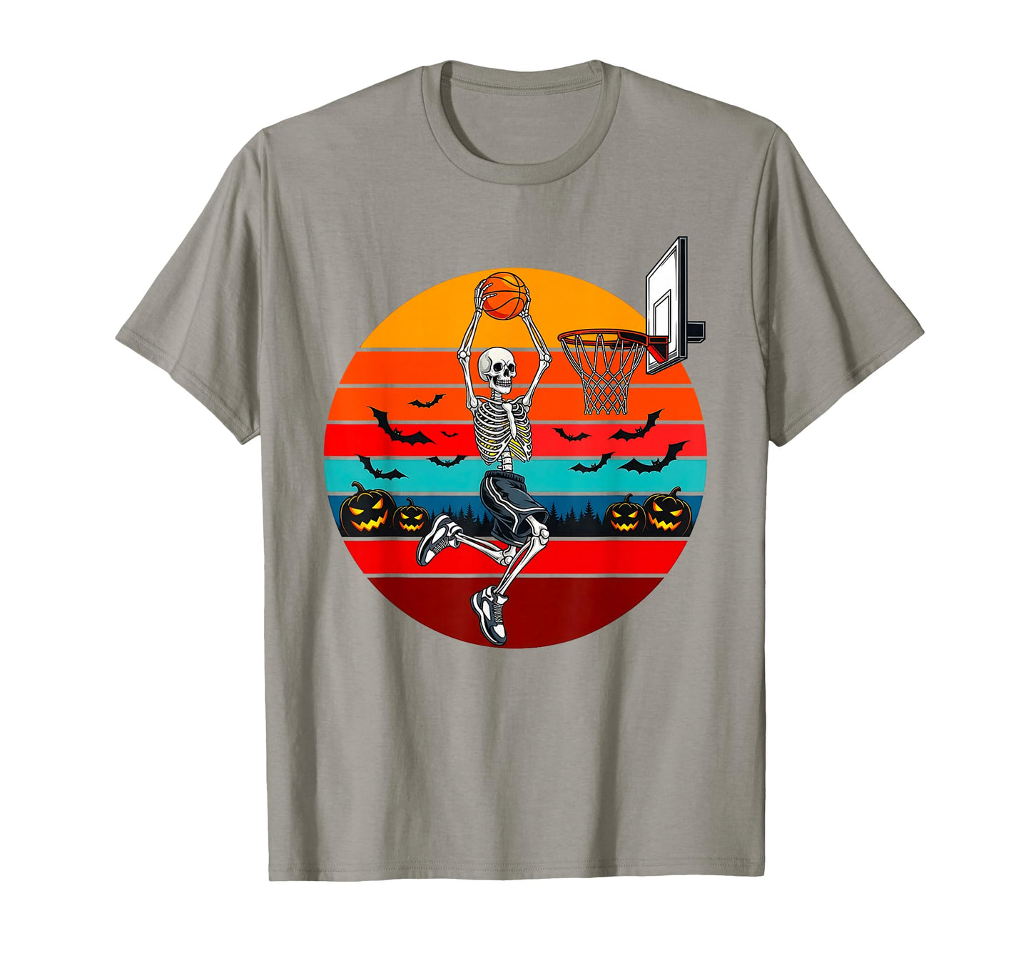 Skeleton Basketball Player Halloween Funny Spooky Costume T-Shirt