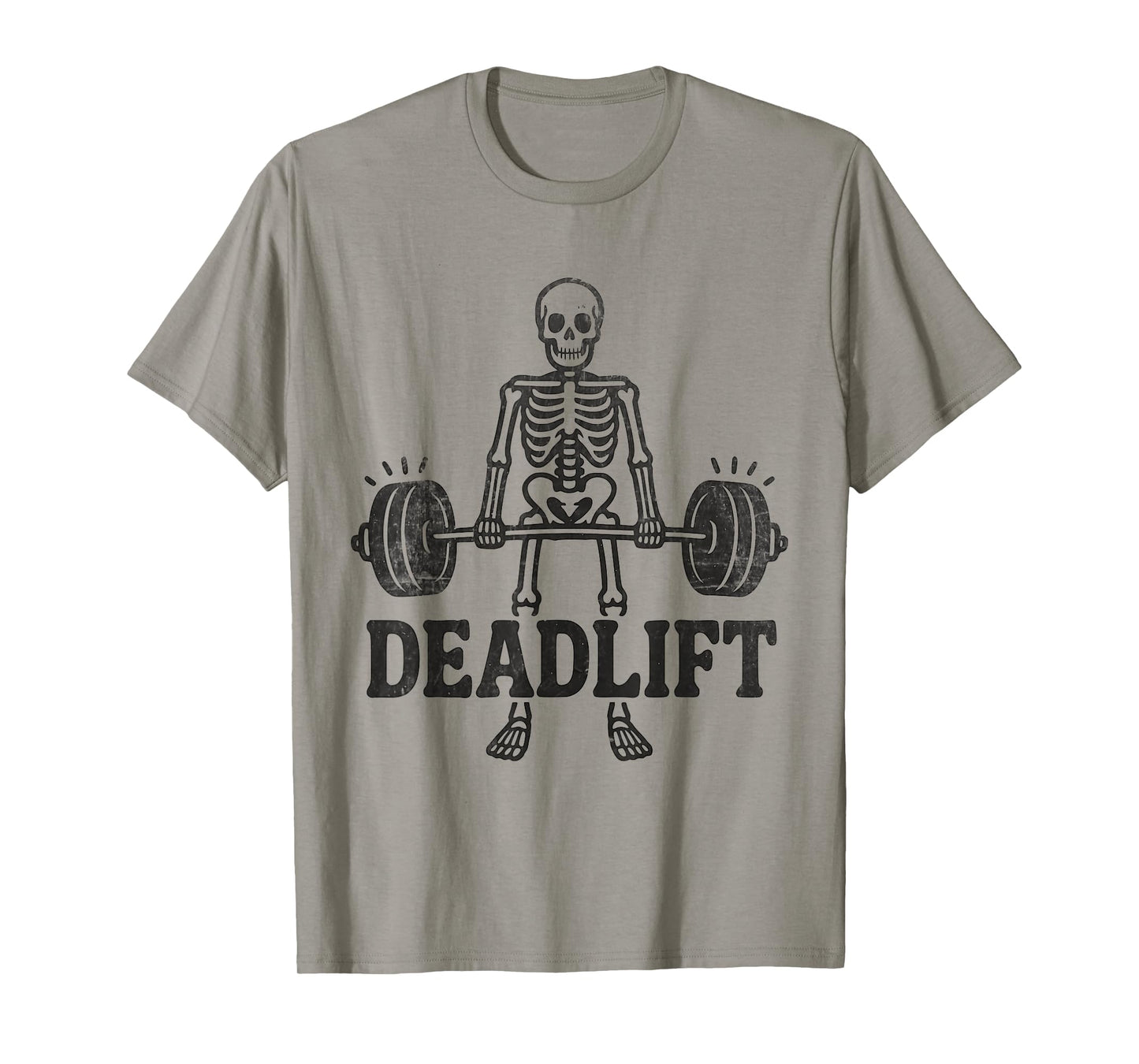 Skeleton Deadlift Halloween Funny Fitness Gym Weightlifting T-Shirt