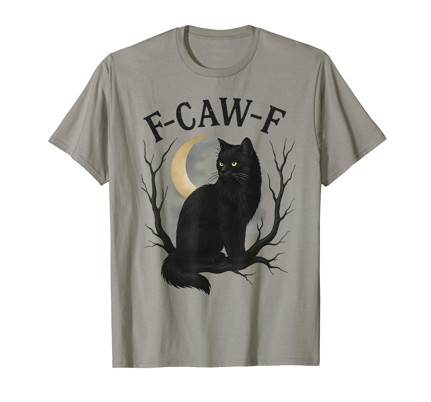 Funny Halloween Black Cat F-CAW-F Cat Lovers Meow Meow T-Shirt