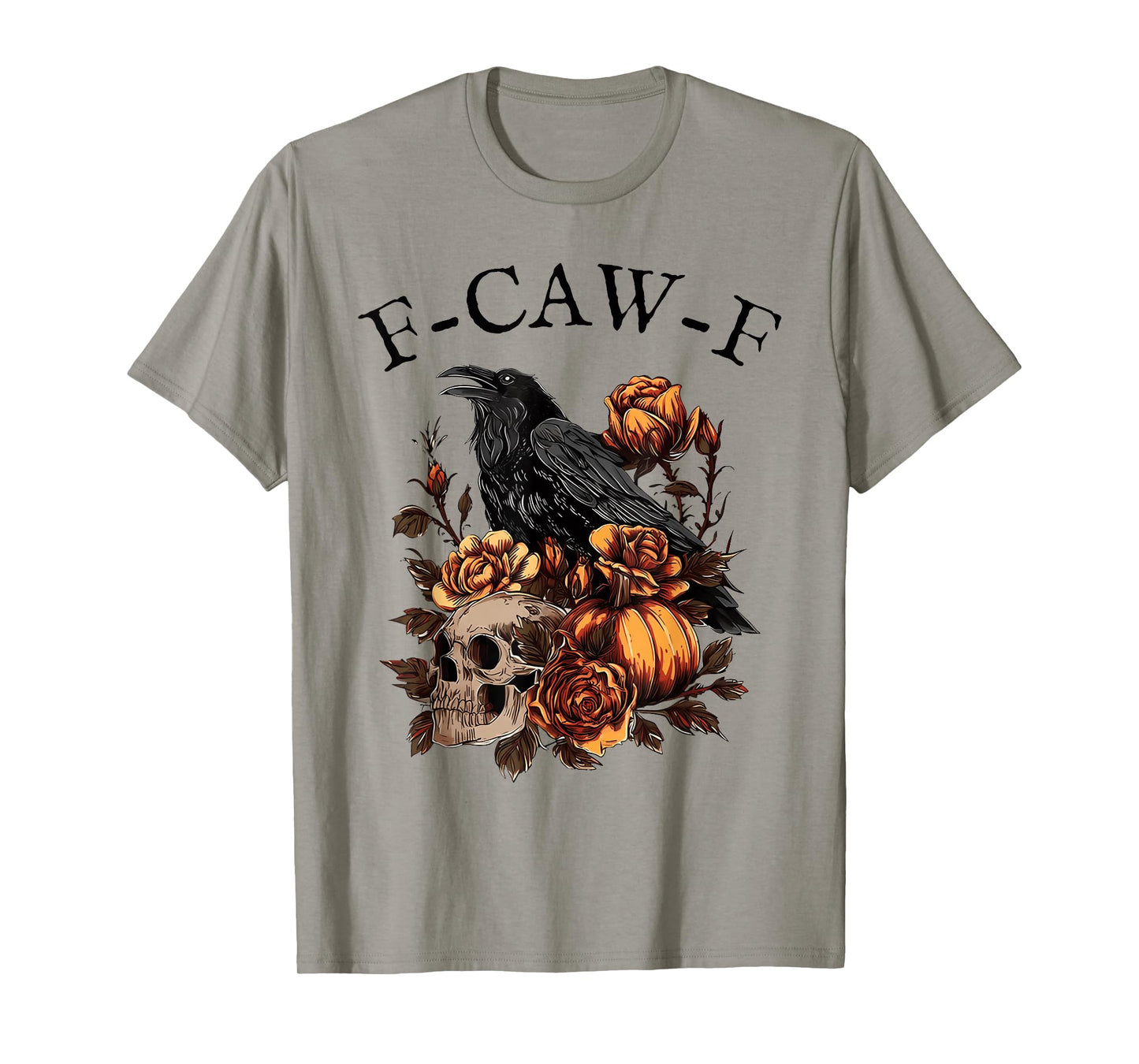 F-Caw-F Black Crow Pun Funny Bird Cawing Grunge T-Shirt