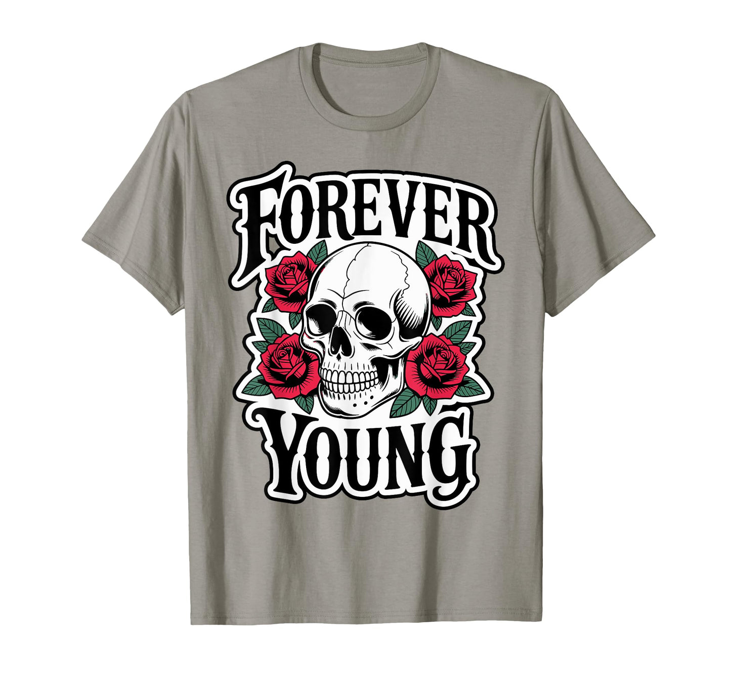 Forever Young X Skeleton Skull Roses. Forever Young T-Shirt