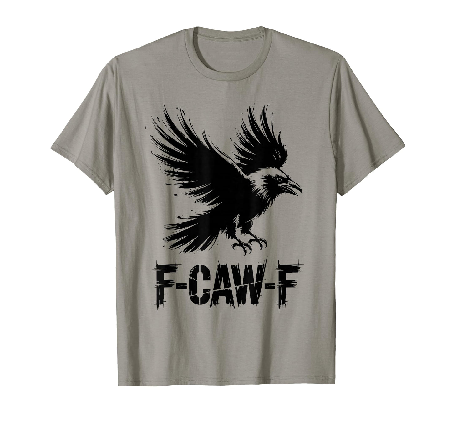Funny F-Caw-F Crow Gothic Moon Humor Halloween T-Shirt