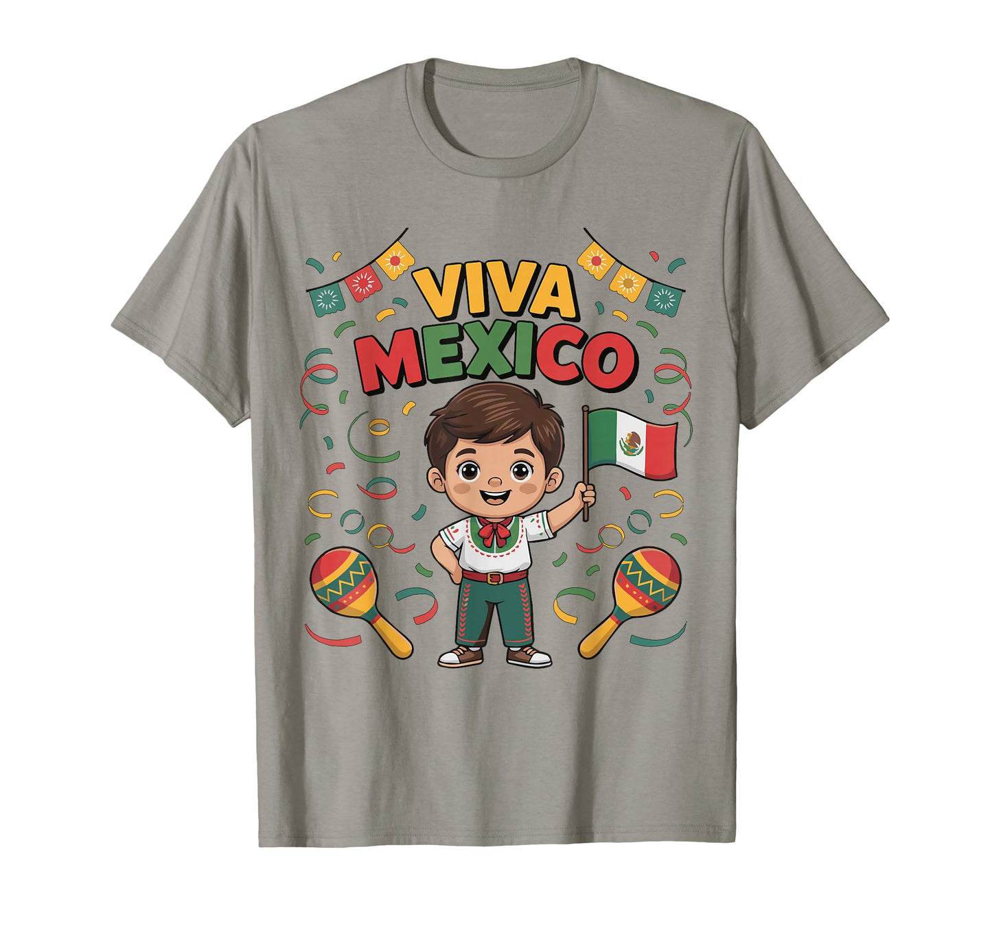 Viva Mexico Shirt Toddler Boys Mexican Flag Independence Day T-Shirt