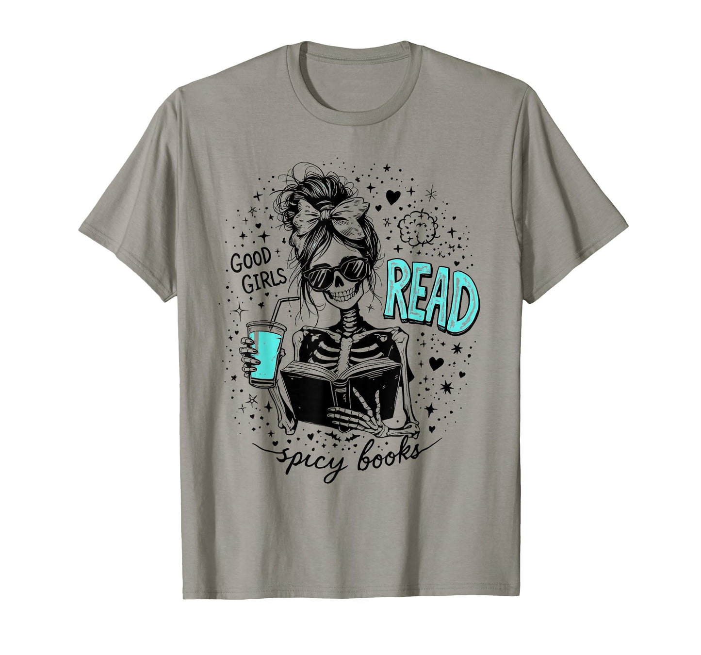 Good Girls Read Spicy Books Funny Gothic Reader Halloween T-Shirt