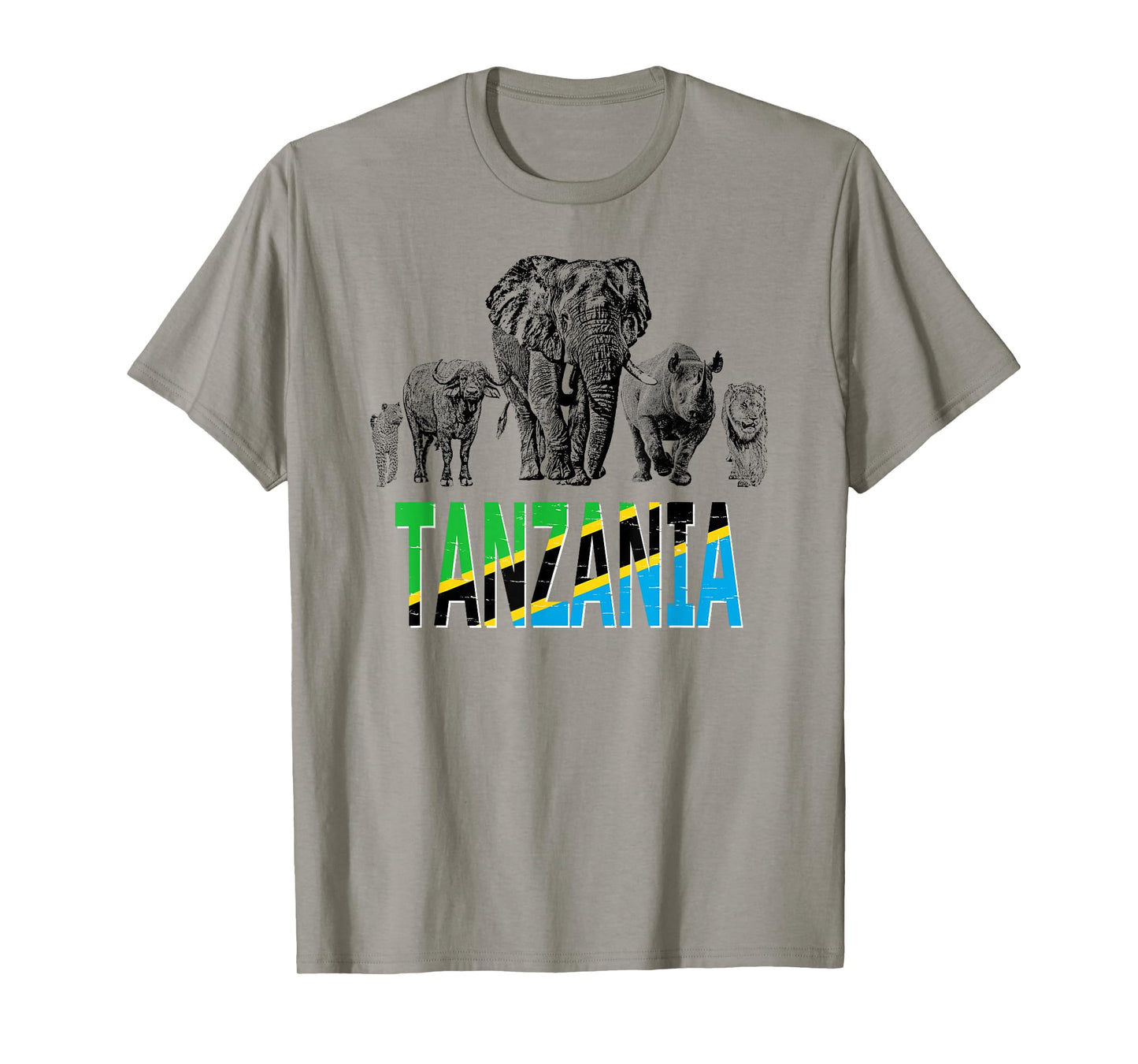 Africa's Big Five Tanzania Wildlife for Tanzania Fans T-Shirt