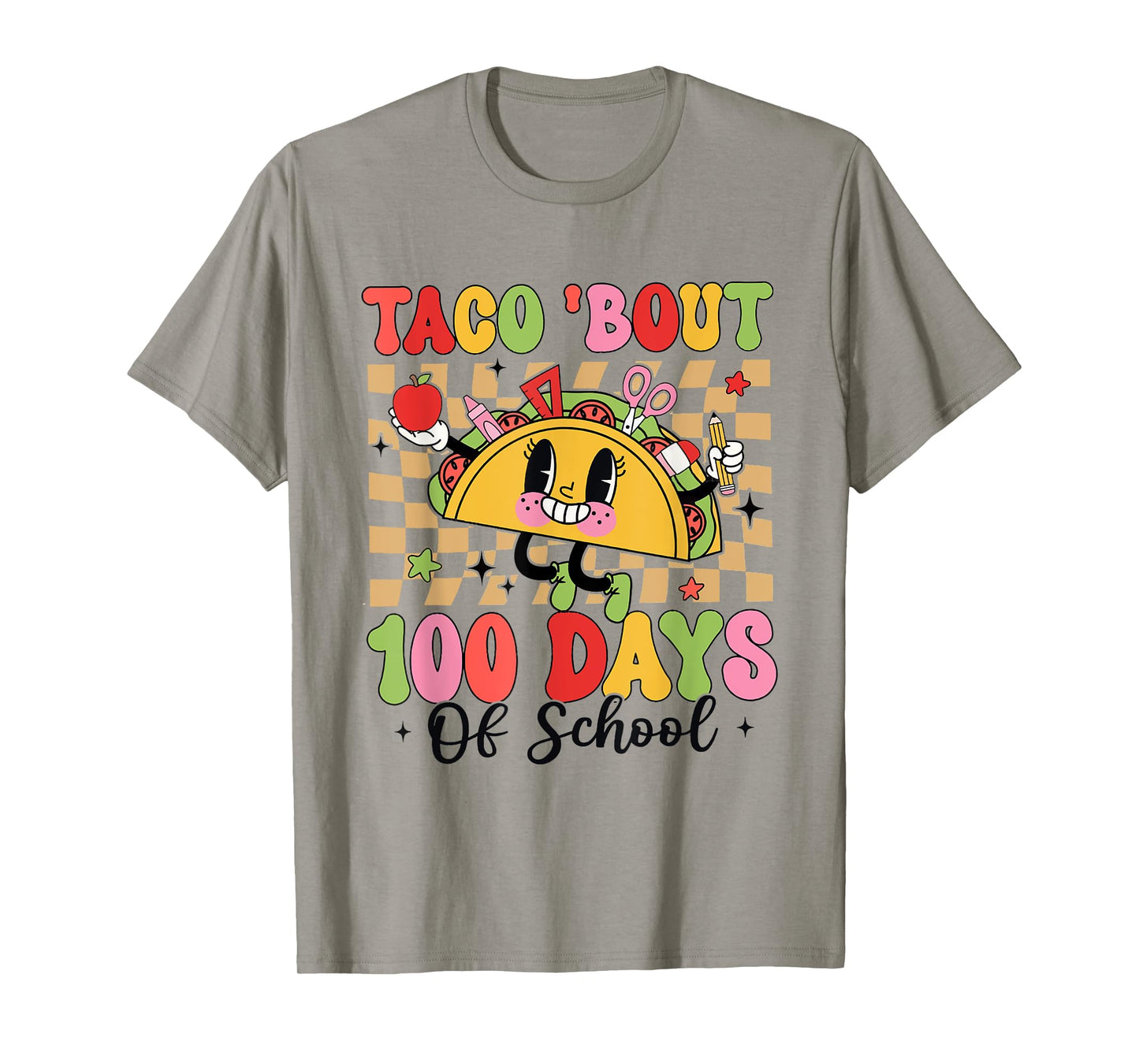 Taco Bout 100 Days of School Retro Kindergarten Teacher T-Shirt