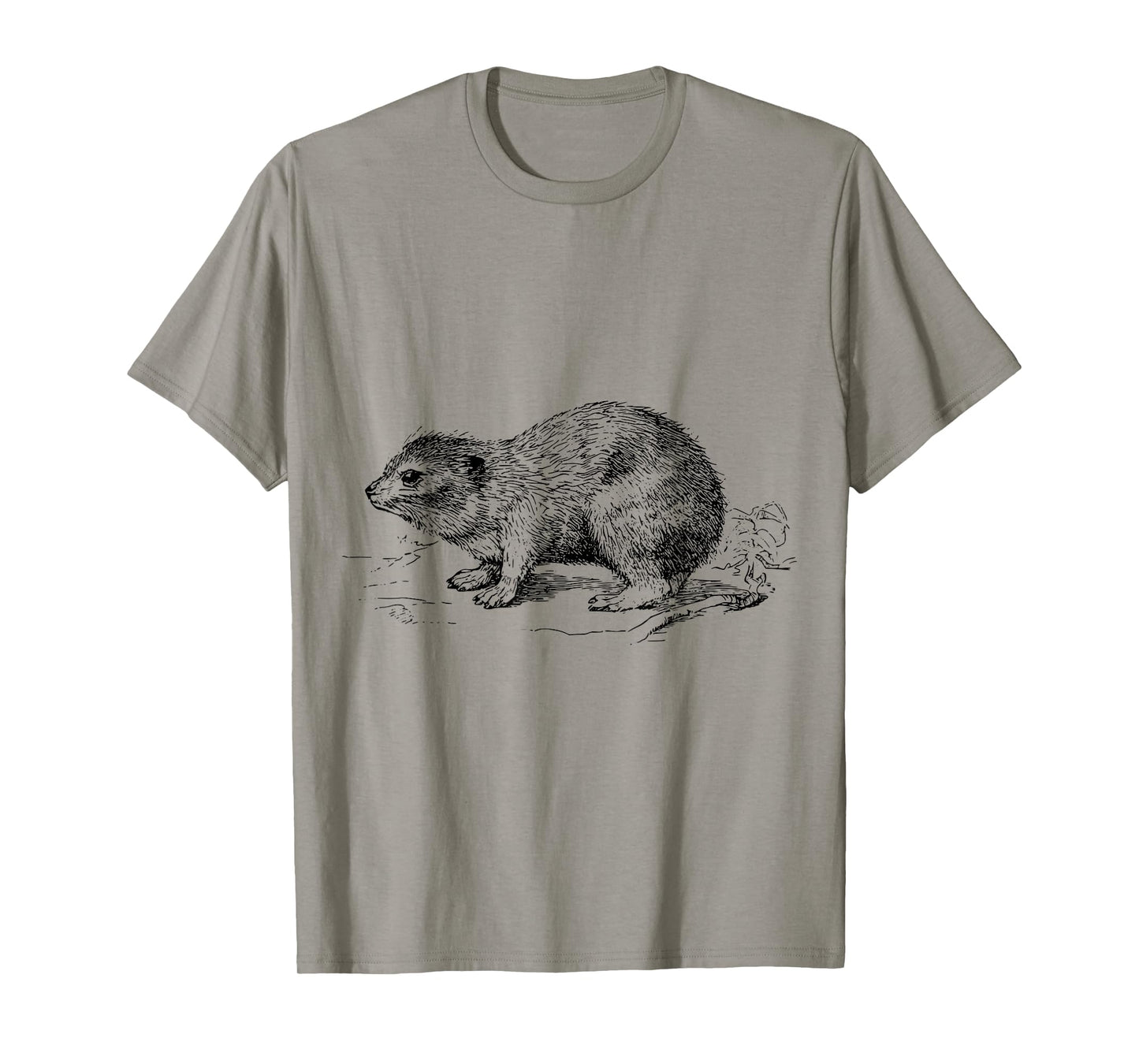 Clever Witty Hyrax Designs Unisex-Adults Grey X-Small Cartoon Hyrax T-Shirt
