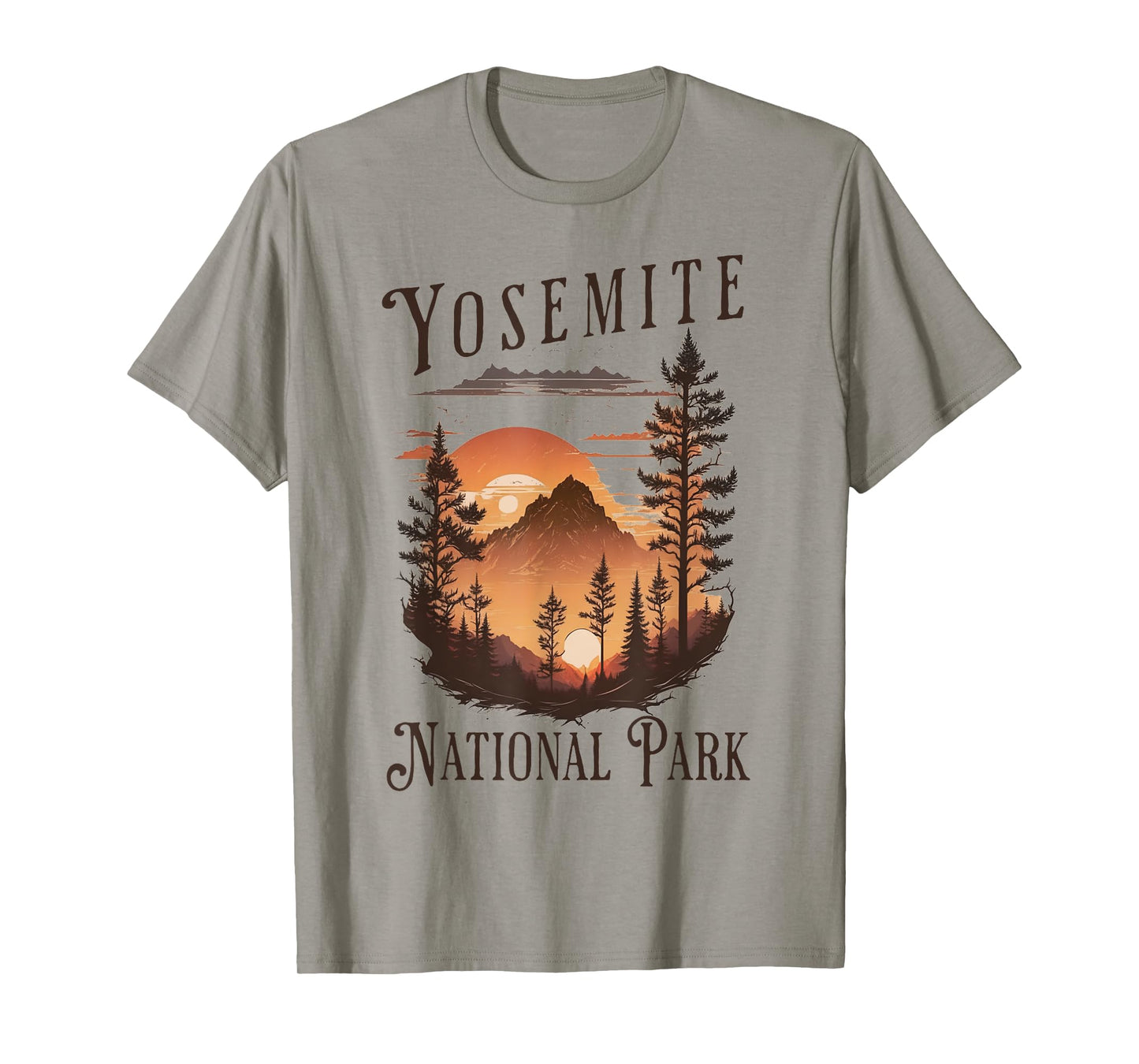 Yosemite National Park California USA Outdoor Unisex-Adults, Unisex-Kids Blue Short Sleeve Classic Fit T-Shirt
