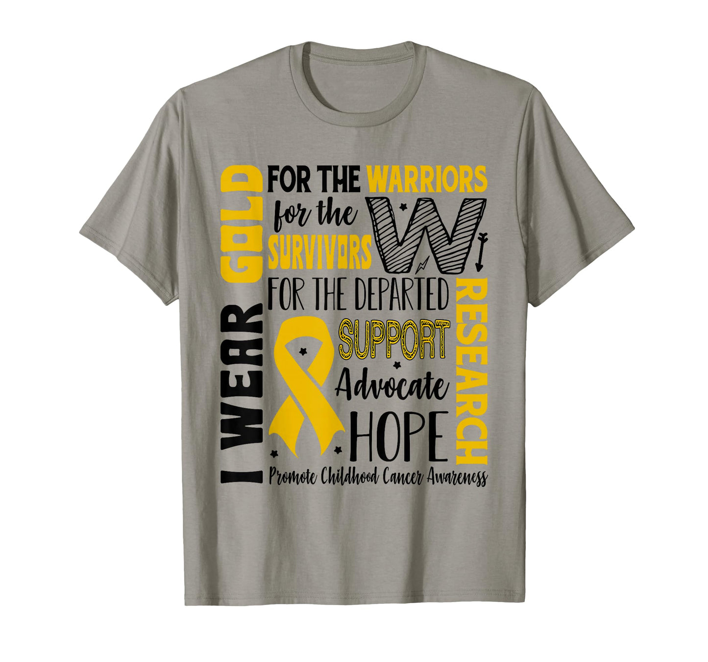 Gold for a Child Fight Warriors Childhood Cancer Awareness T-Shirt
