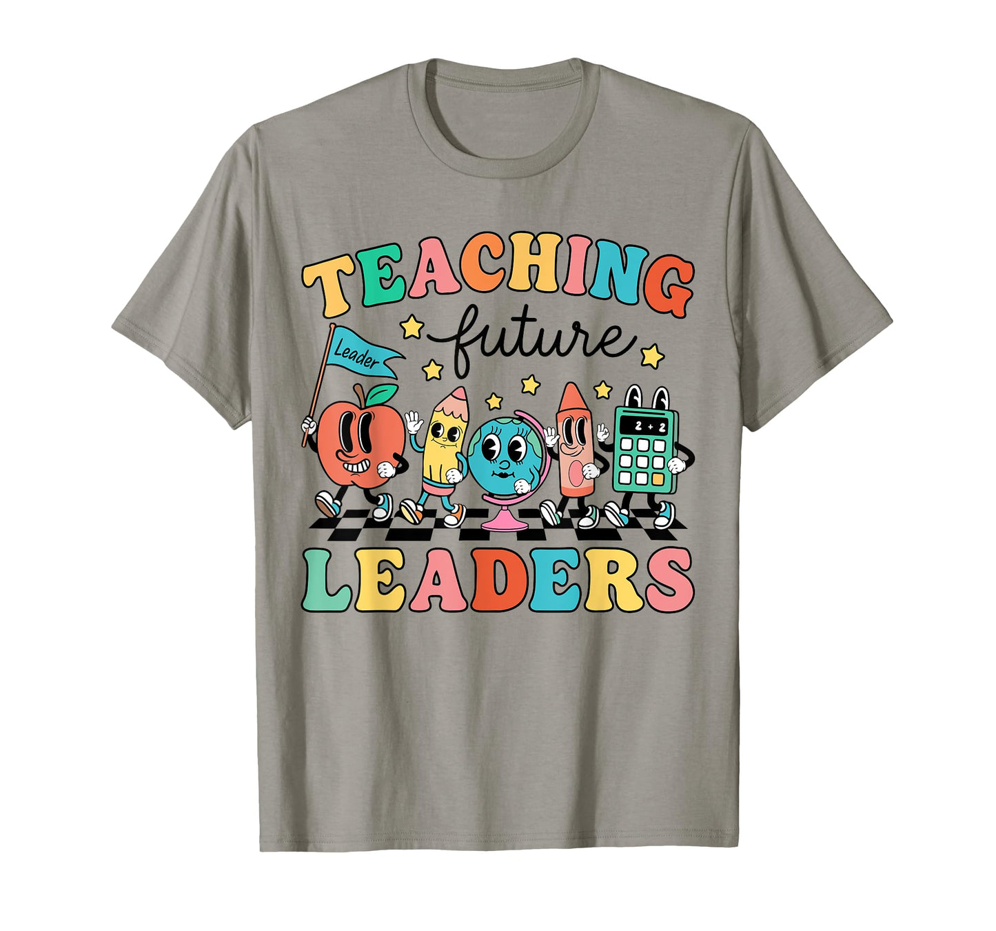 Retro Teaching Future Leaders Groovy Teacher Back To School T-Shirt