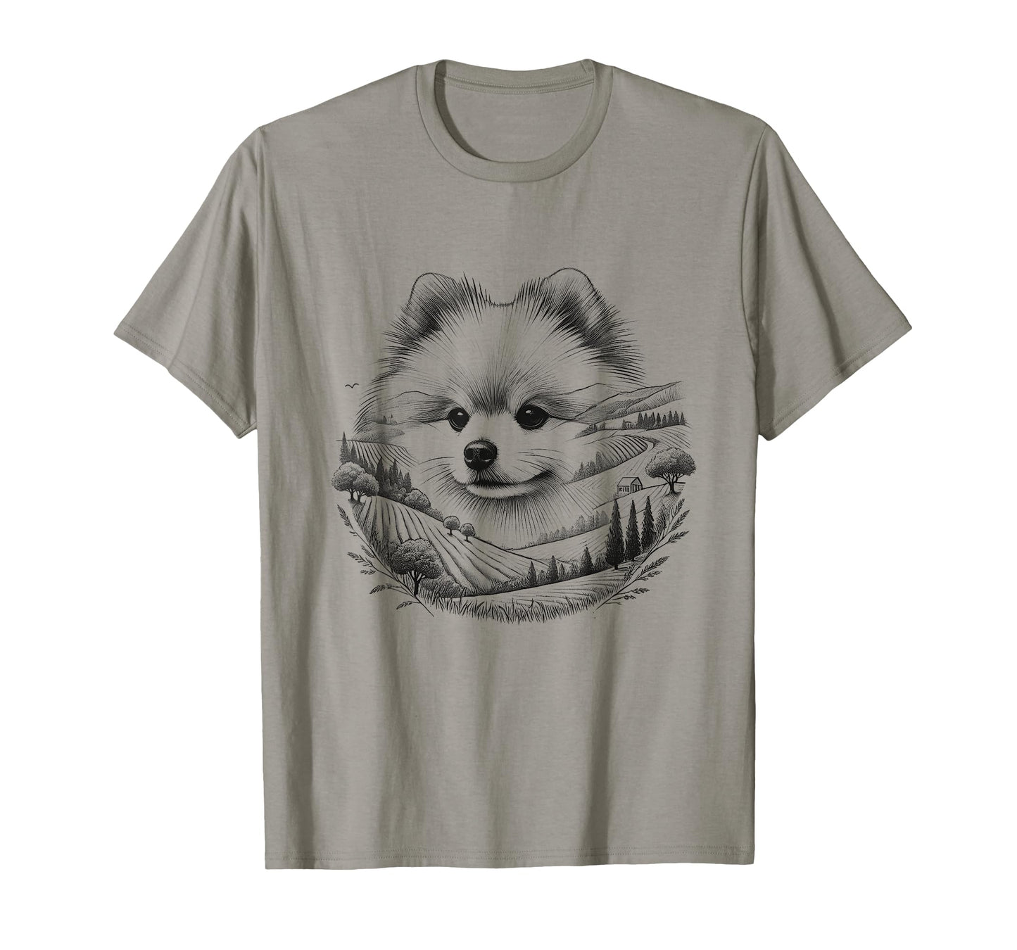 Pomeranian Pom Dog Nature Memorial Design Idea T-Shirt for Men Women