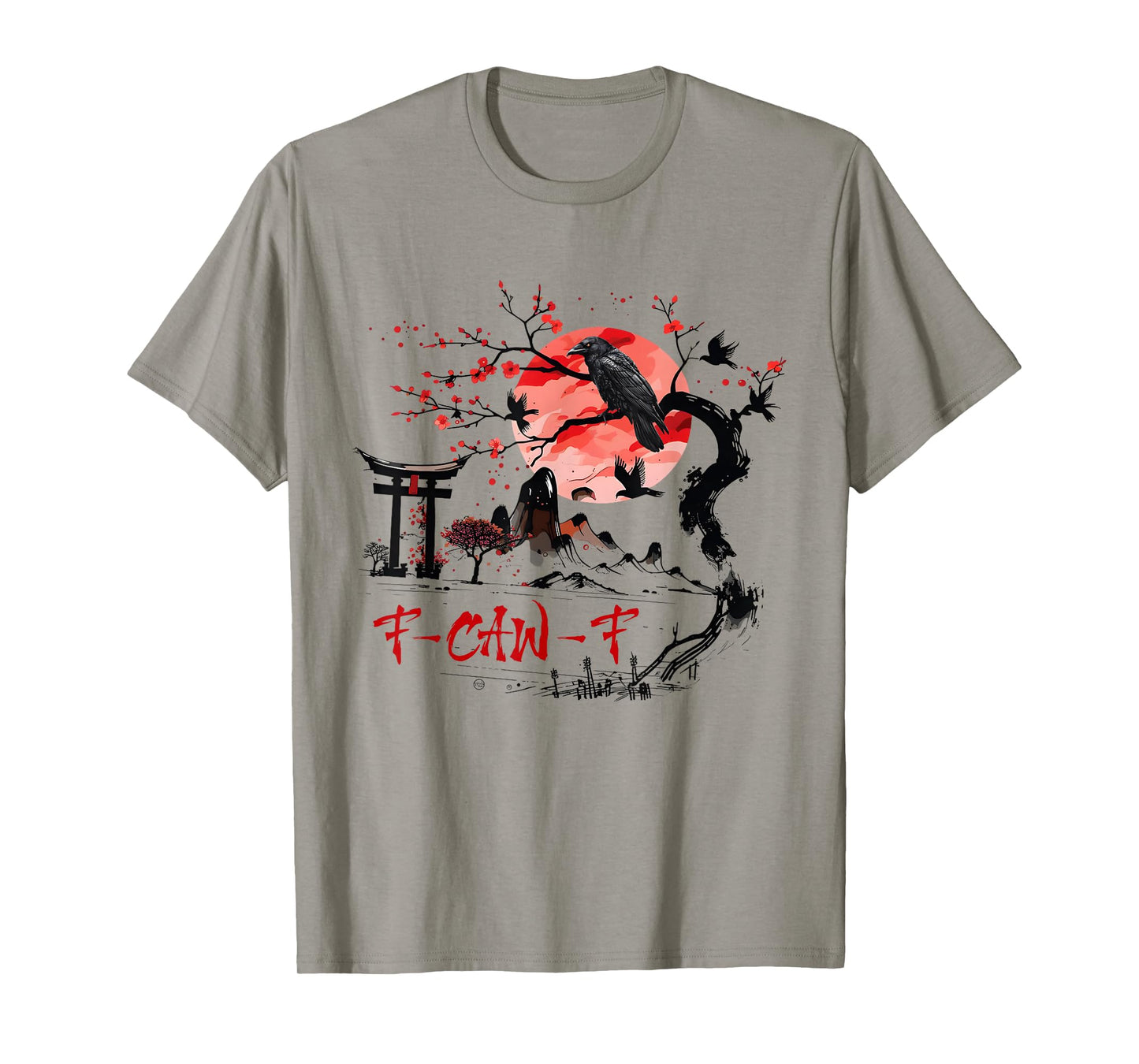 F-Caw-F Raven Funny Crow Vintage Japanese Anime Art T-Shirt