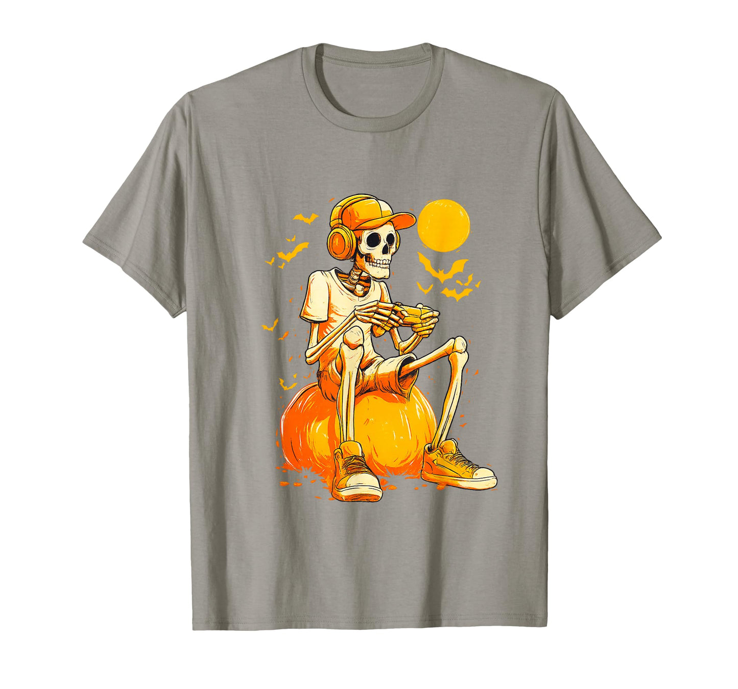 Funny Retro Halloween Skeleton Gamer Video Gaming Graphic T-Shirt