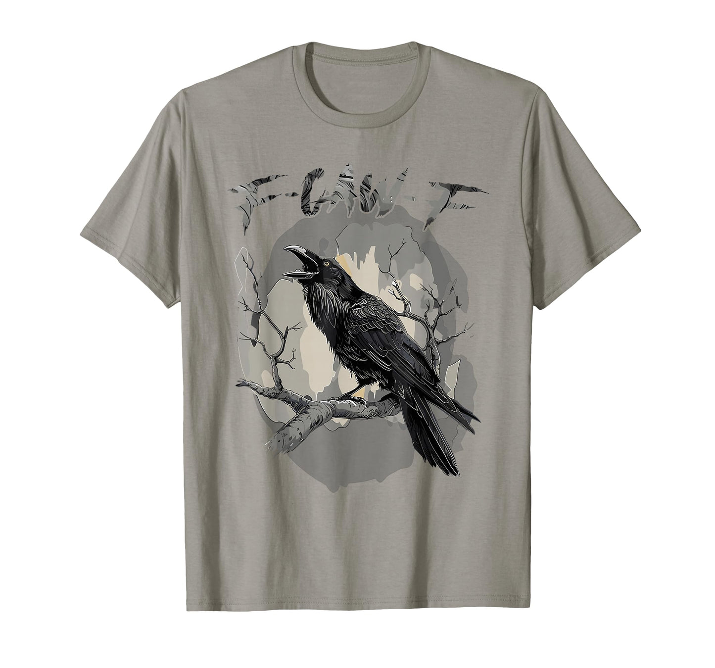 Funny F Caw F Raven Bird Saying Graphic Halloween Men Women T-Shirt