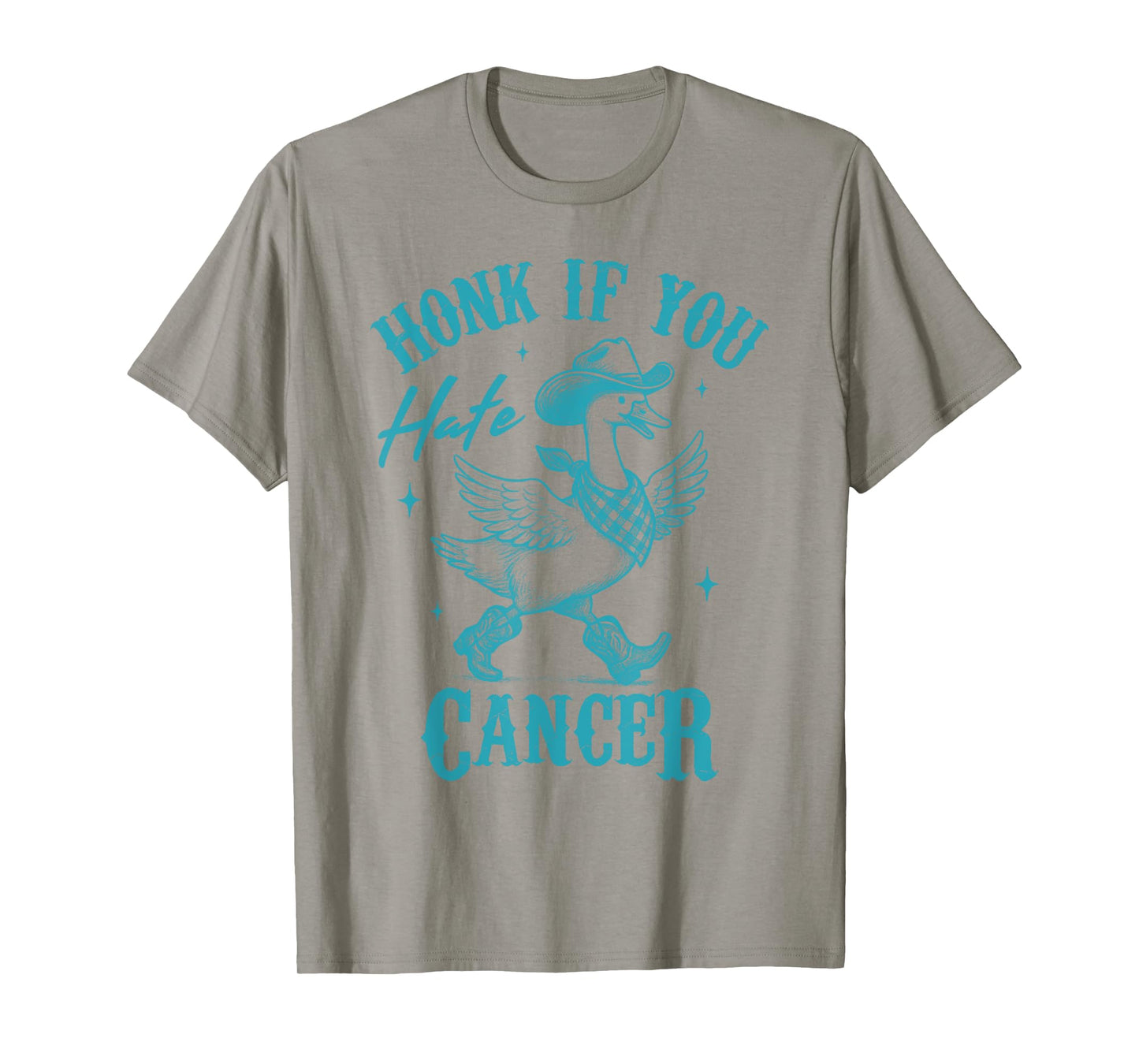 Ovarian Cancer Warrior Silly Goose Honk If You Hate Cancer T-Shirt