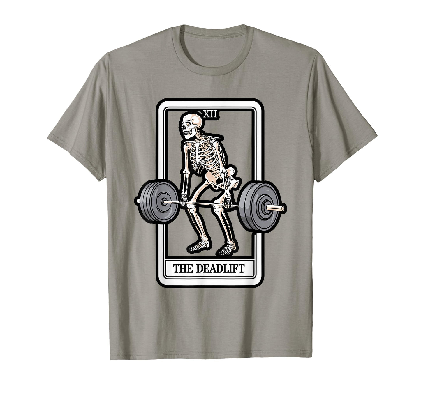 Skeleton Deadlifts Weightlifting Gothic Gym T-Shirt
