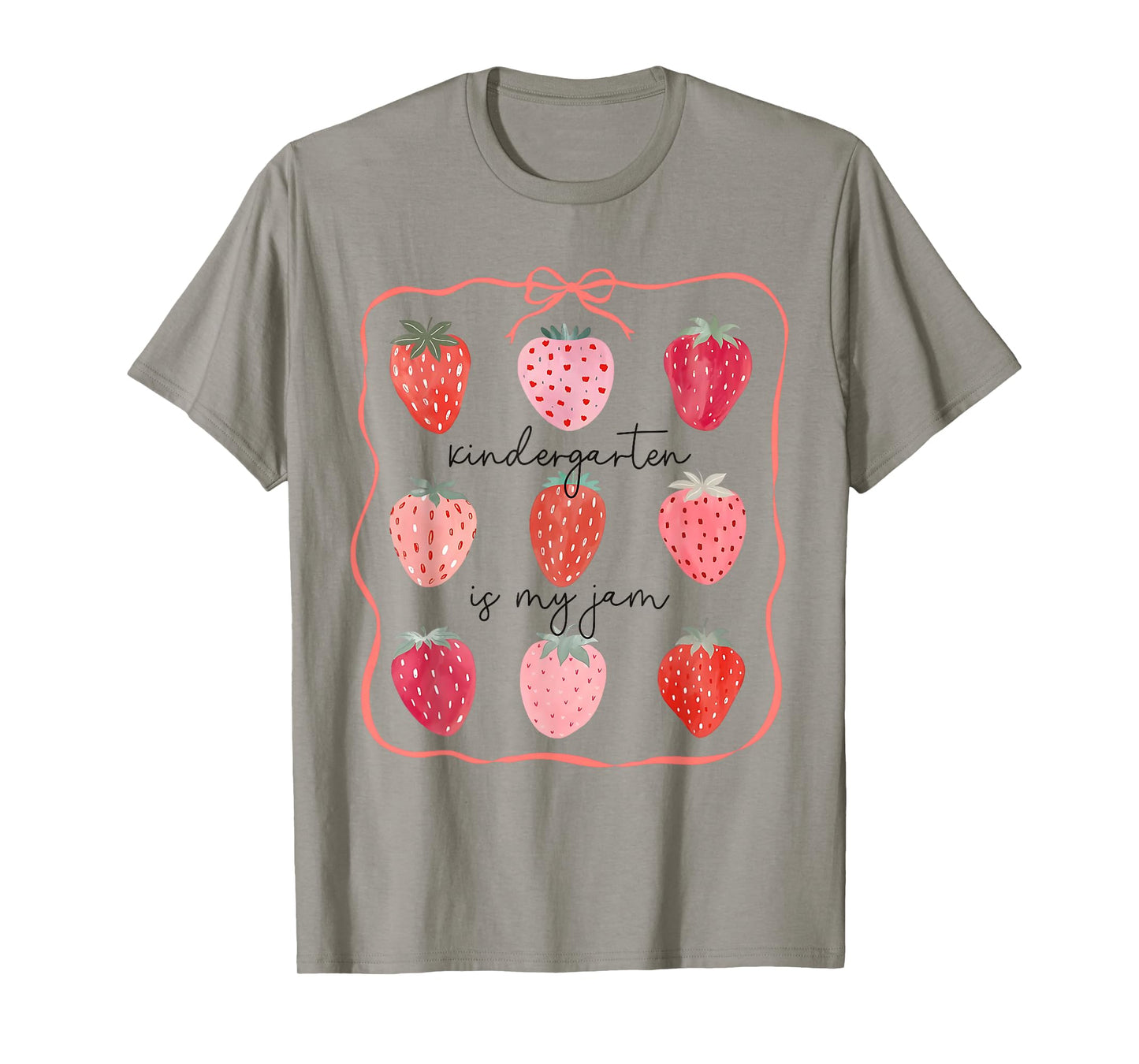 Kindergarten Is My Jam Strawberry Back to School Girls Boys T-Shirt