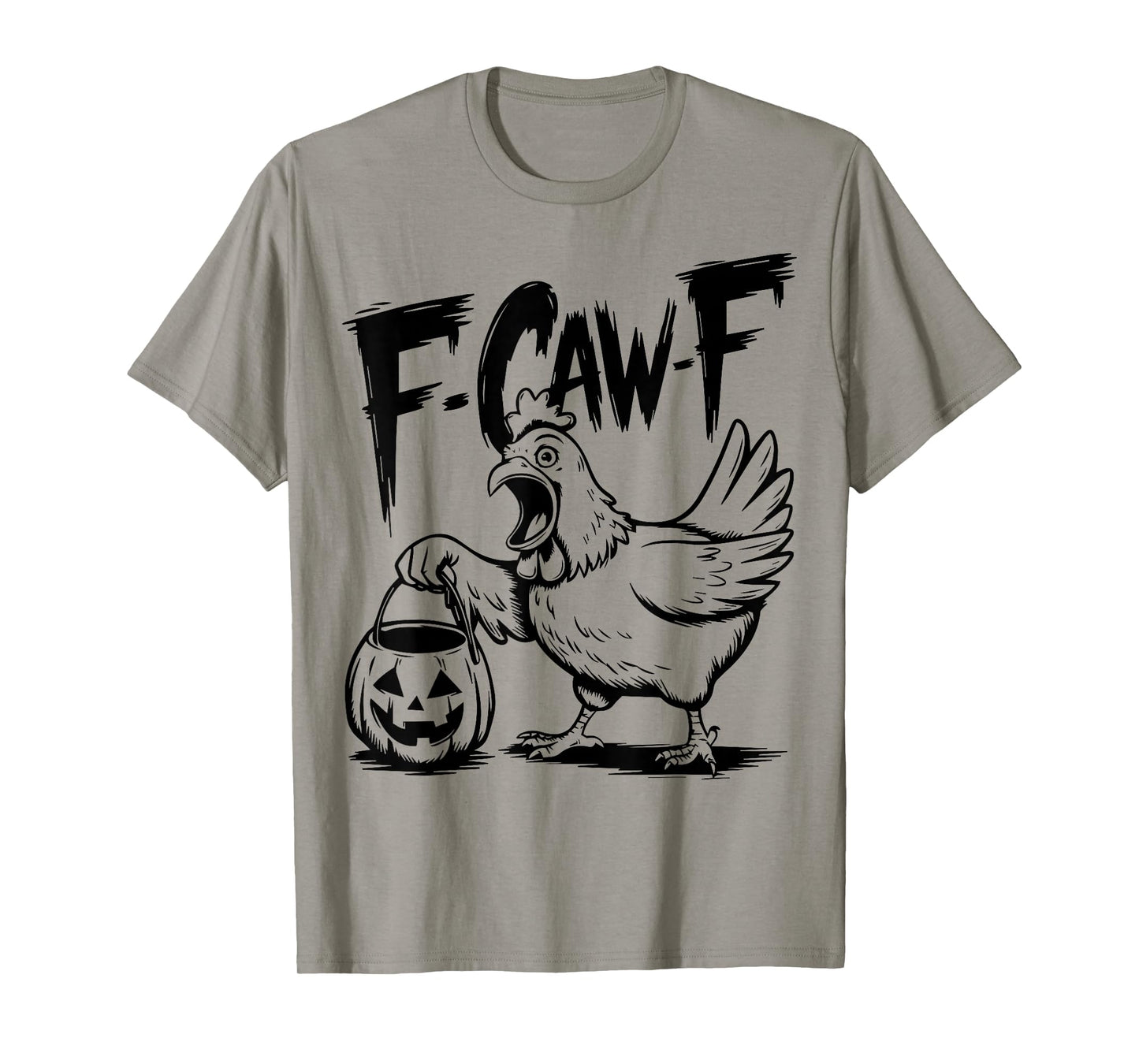 Halloween, Funny F-Caw-F Rooster Chicken Pun Meme, Viral T-Shirt