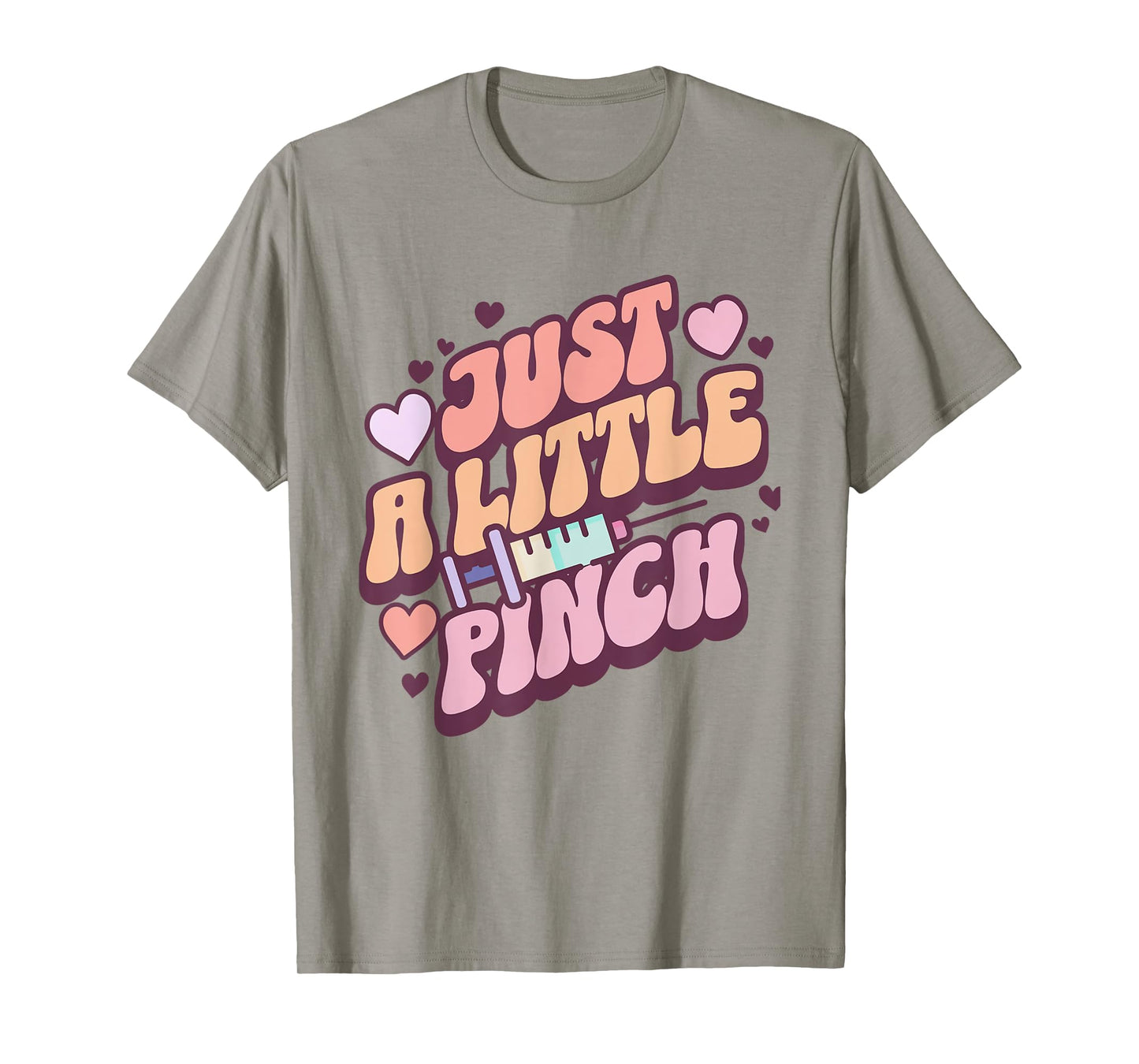 Women Retro Just A little Pinch Phlebotomist Nurse Phleb T-Shirt