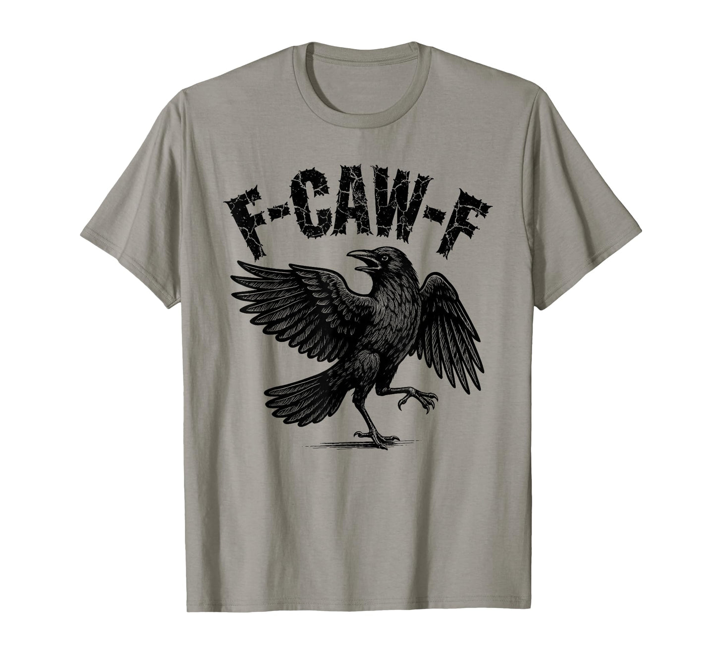 F-Caw-F Black Crow Funny Black Bird Crow Halloween Graphic T-Shirt