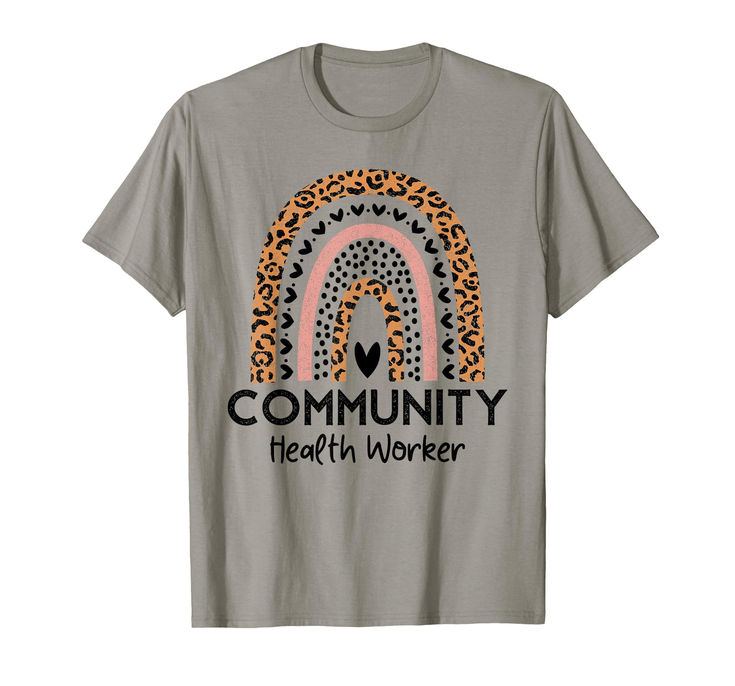 Rainbow Leopard Community Health Worker Women Social Worker T-Shirt
