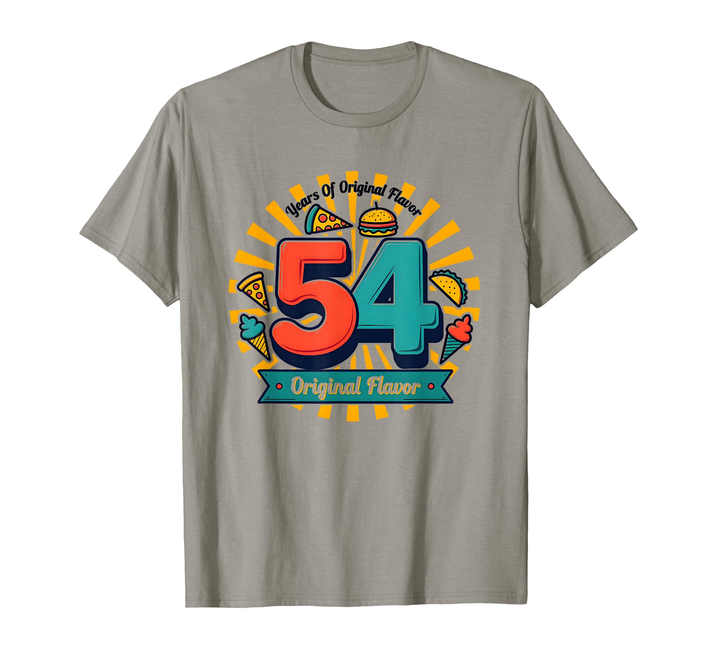 54 Years Original Flavor Birthday Gift Retro Food Art T-Shirt