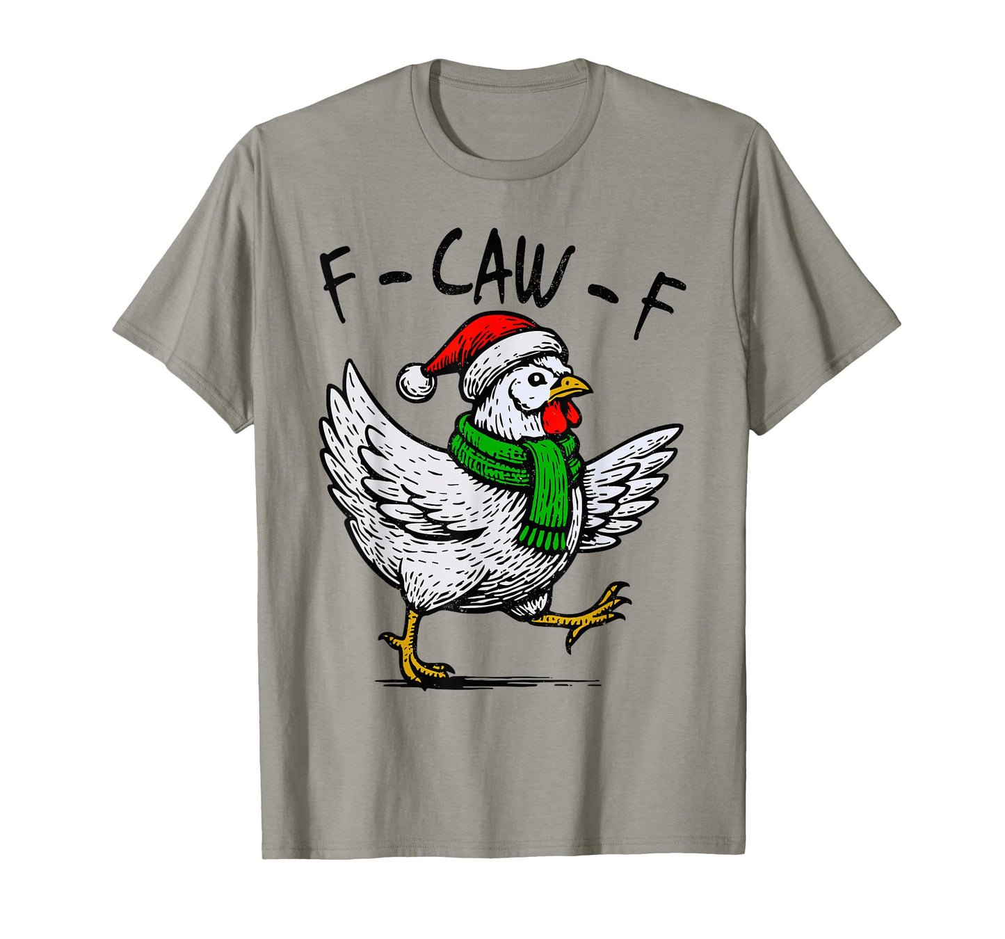 Black Crow F-Caw-F Funny FCAWF Black Bird Christmas Xmas T-Shirt
