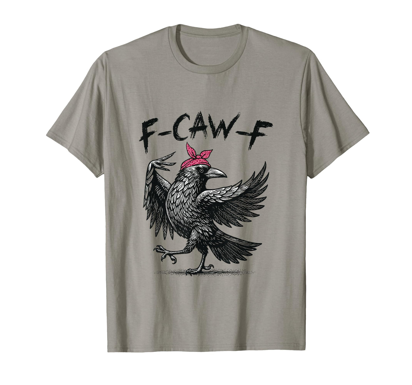 Funny F-CAW-F Crow Raven Black Bird Women Bow Headband T-Shirt