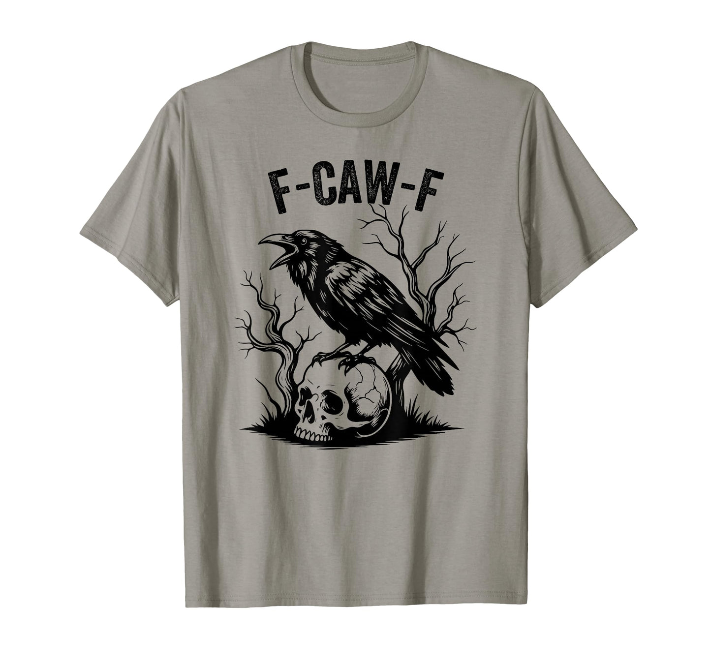 FCAWF Black Crow Raven Halloween Graphic T-Shirt