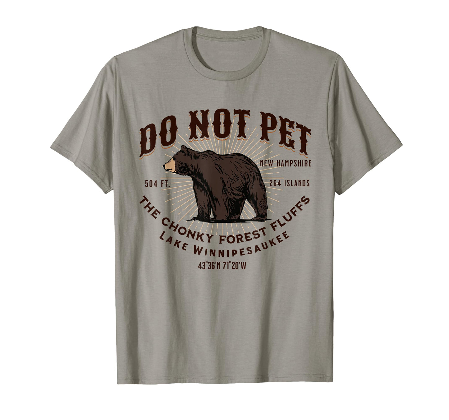 Lake Winnipesaukee New Hampshire Black Bear Funny Souvenir T-Shirt