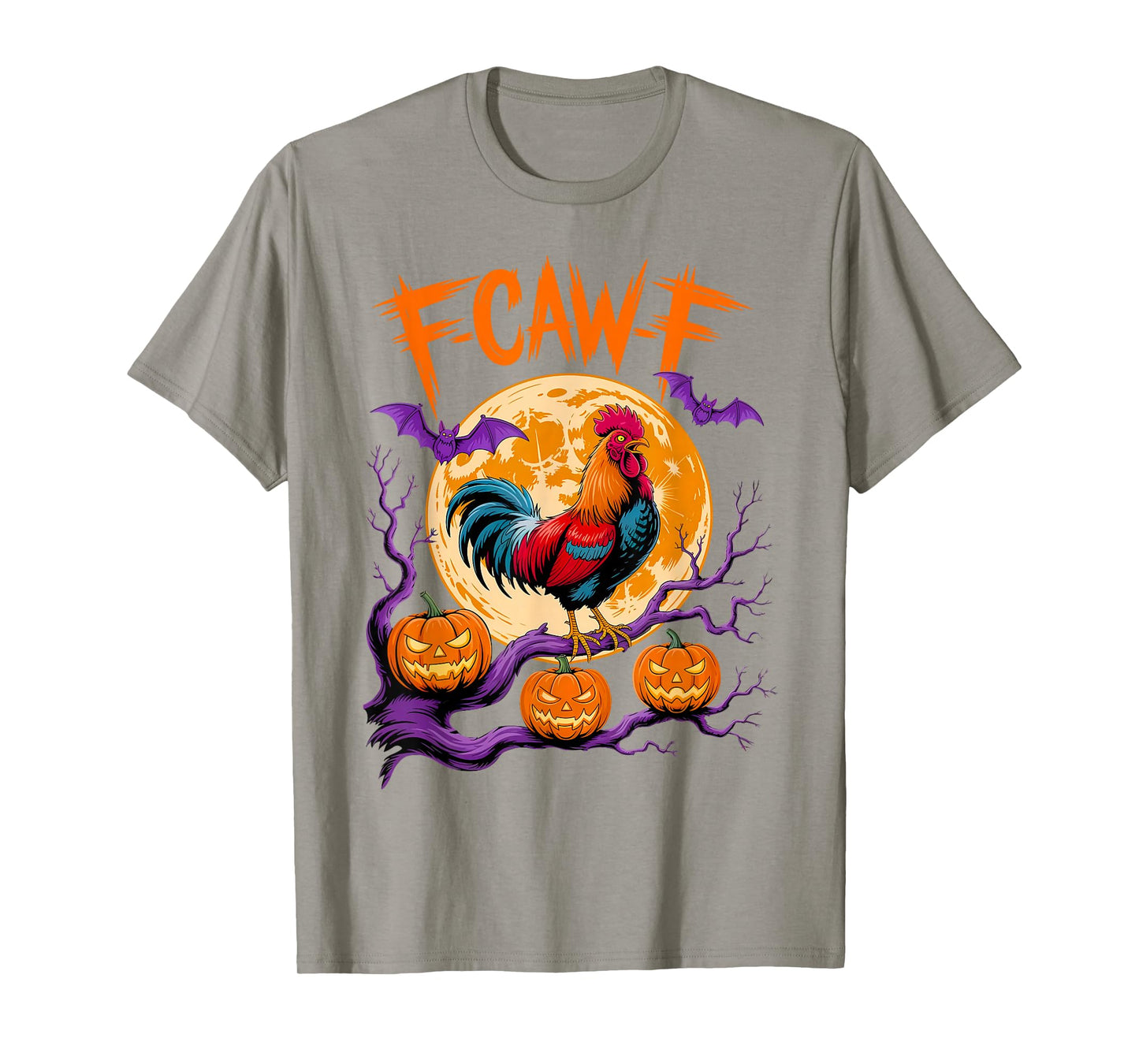 Funny F-Caw-F Chicken Halloween Spooky Chicken F-Caw-F Meme T-Shirt