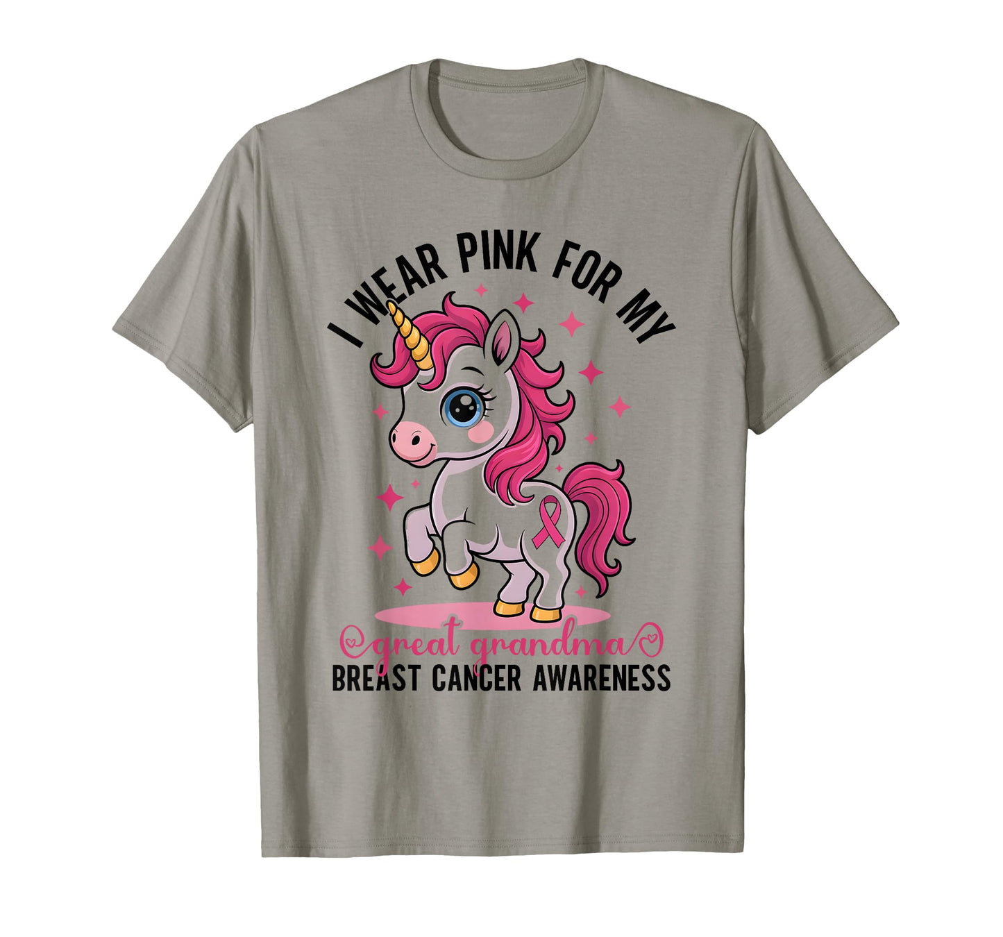 I Wear Pink for My Great Grandma Breast Cancer Awareness T-Shirt