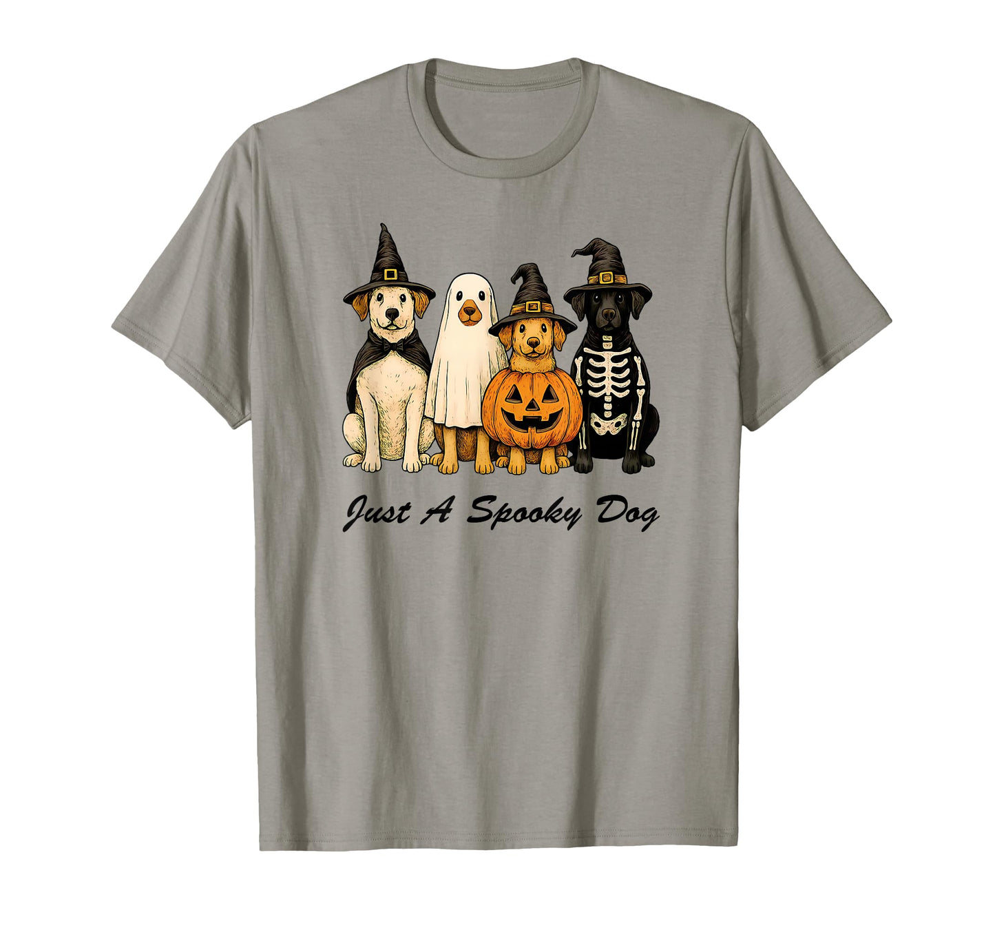 Just A Spooky Dog Halloween Dog Men Women T-Shirt