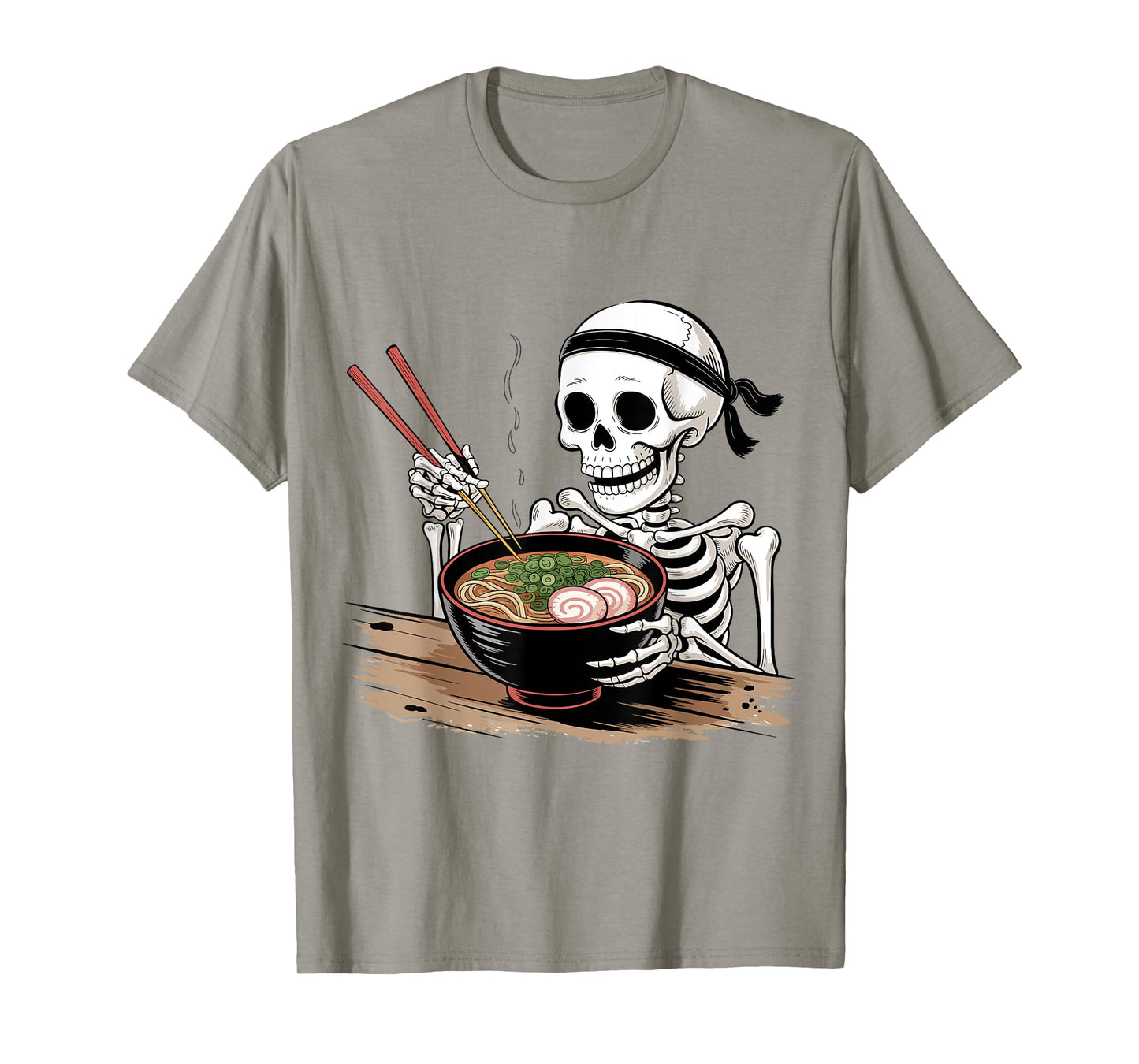 Japanese Skeleton Eating Ramen Noodles for Men Women Kids T-Shirt