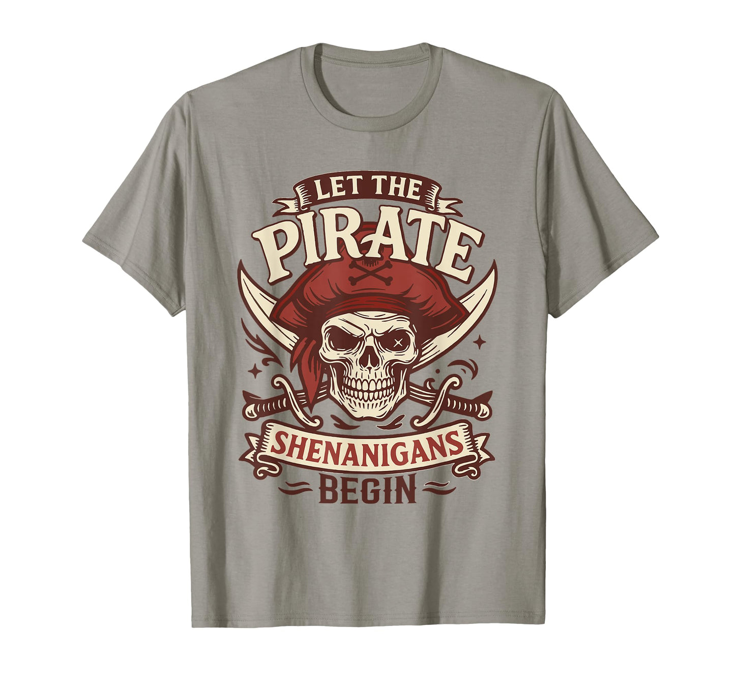 Let The Pirate Shenanigans Begin Halloween Skull Skeleton T-Shirt