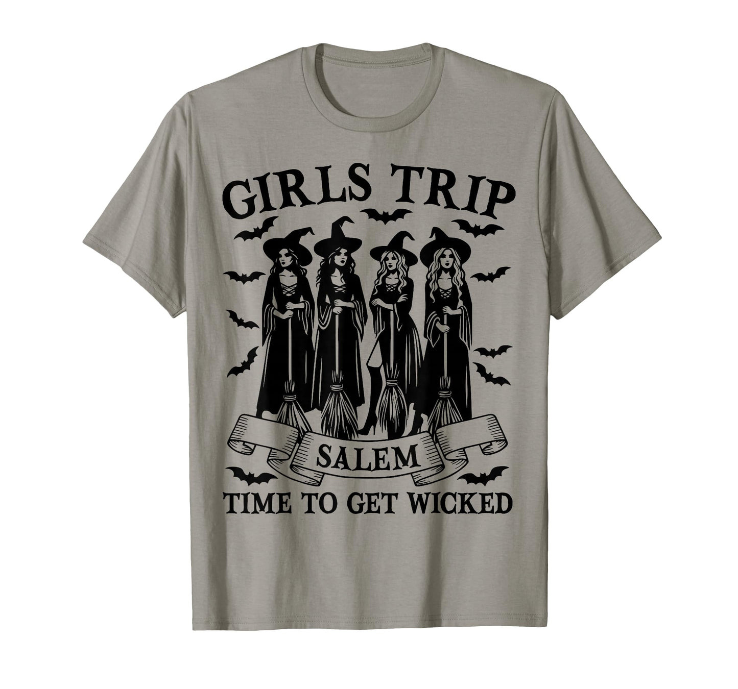 Girls Trip Salem Time to Get Wicked Witchy Witches Halloween T-Shirt
