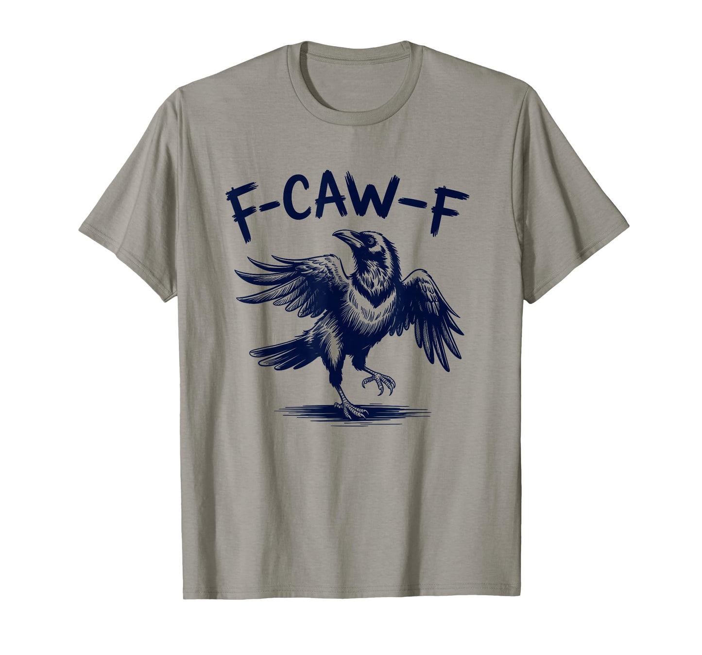 Black Crow F-Caw-F Funny Bird Moon Gothic Adult Humor T-Shirt