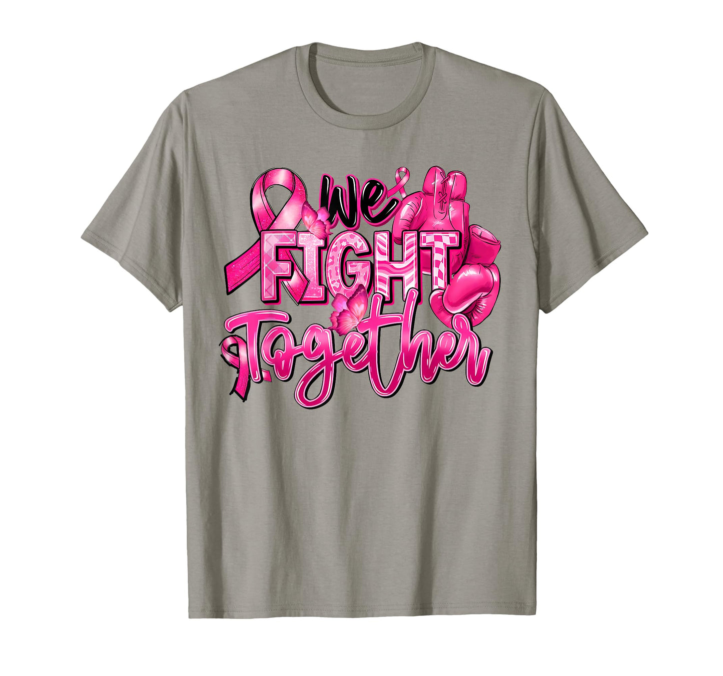We Fight Together Pink Warrior Breast Cancer Awareness Month T-Shirt