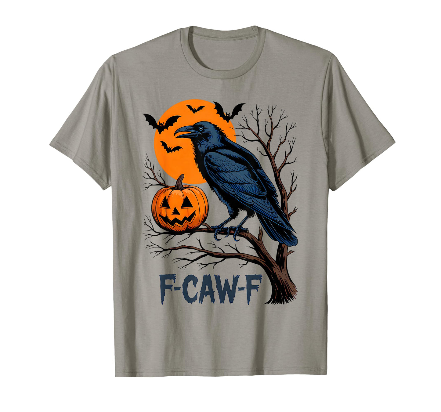 F-Caw-F Funny Crow Halloween Pumpkin Quote Humor Meme T-Shirt