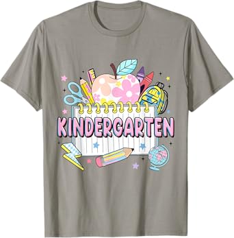 Kindergarten Teacher Student Pencil Kindergartener Girl Kid T-Shirt