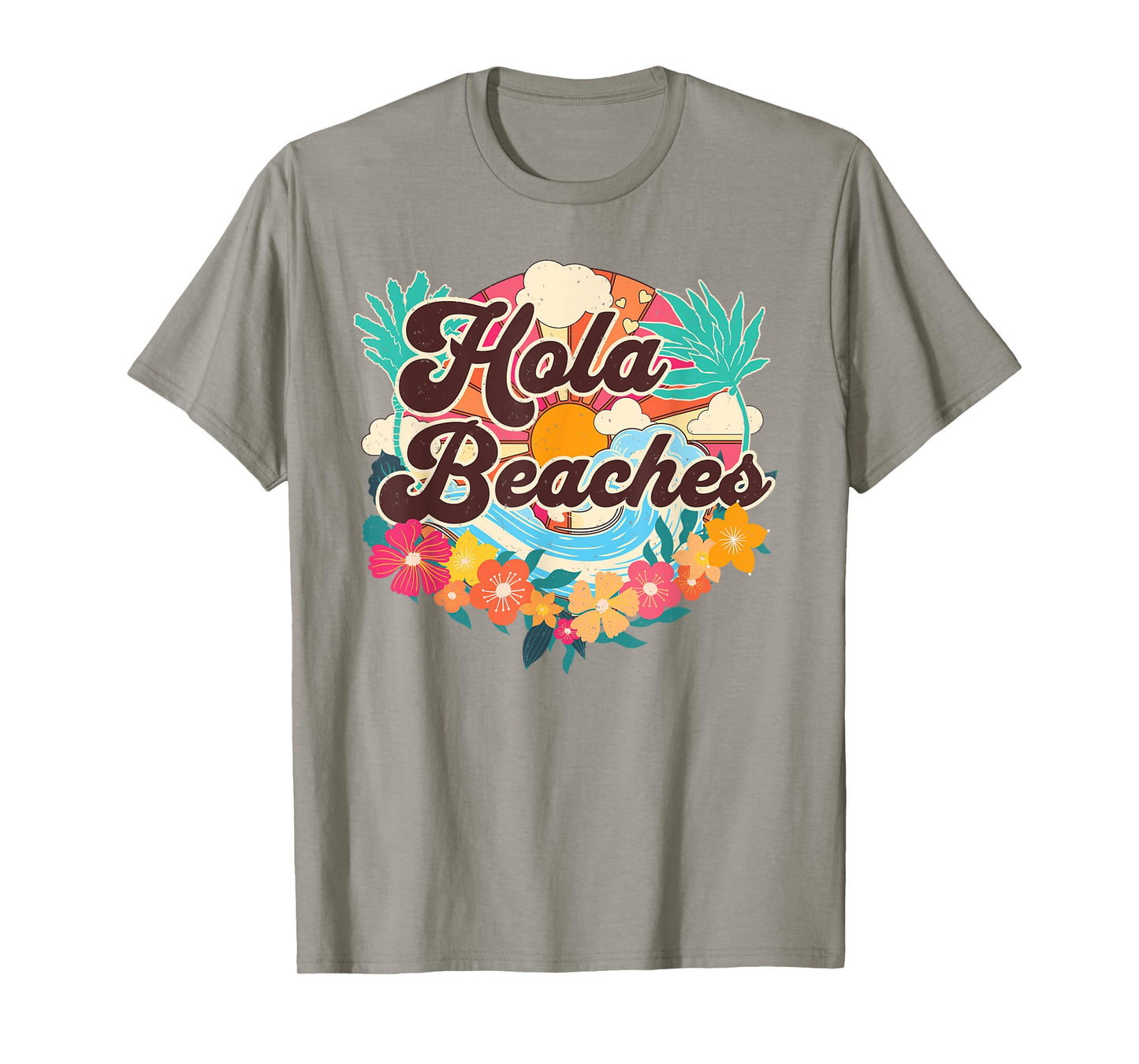 Hola Beaches Funny Beach Summer Vacation Family Matching Men Women Kids T-Shirt