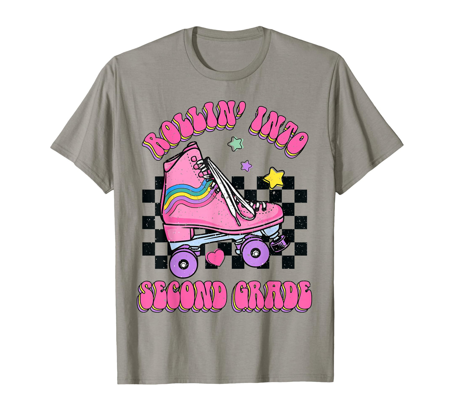 Rollin Into Second Grade Skating Back To School Kids Girls T-Shirt