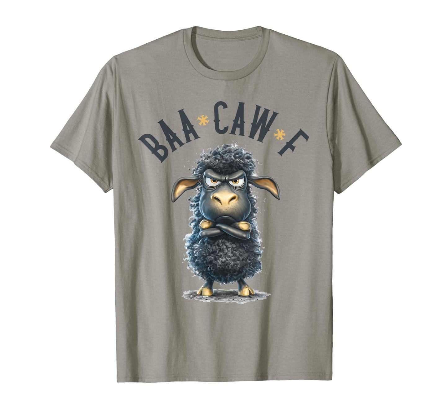 Funny Back Off Black Sheep Baa + Crow Caw Pun for Introverts T-Shirt