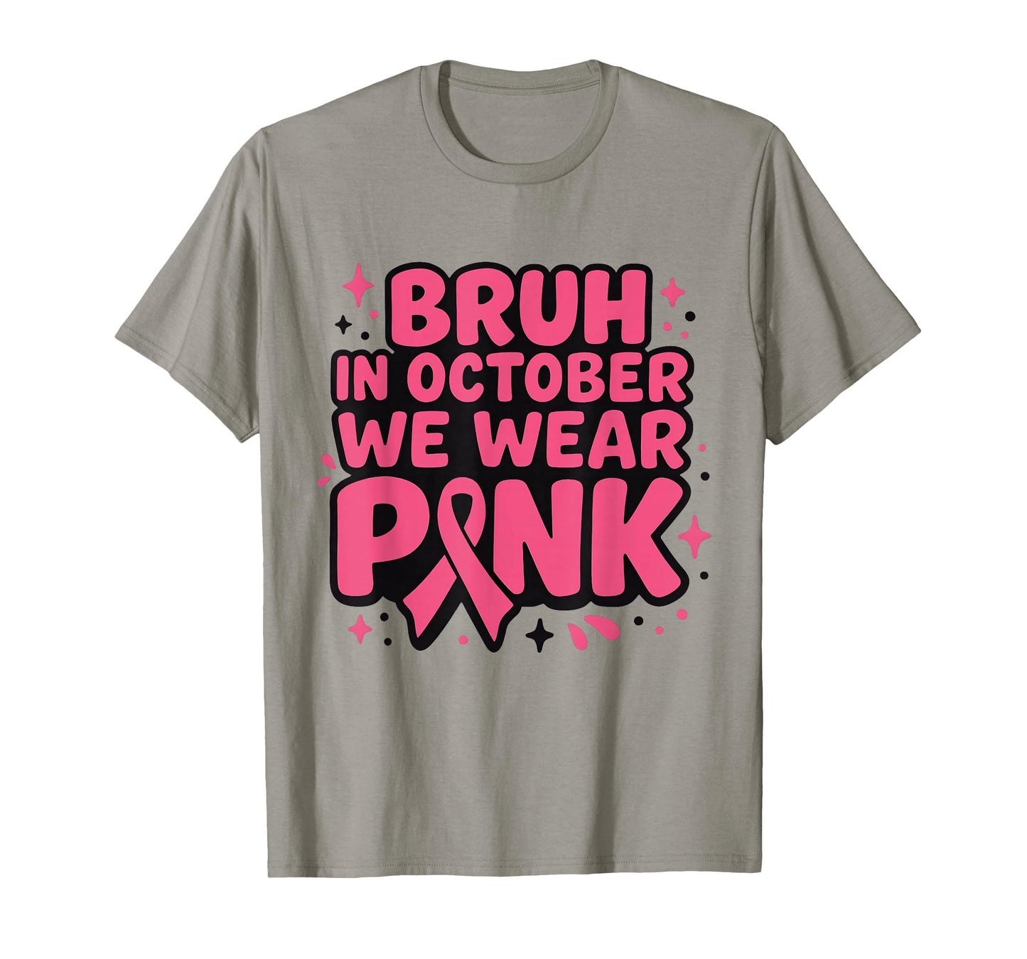 Breast Cancer Toddlers Kid Boys Girl in October We Wear Pink T-Shirt