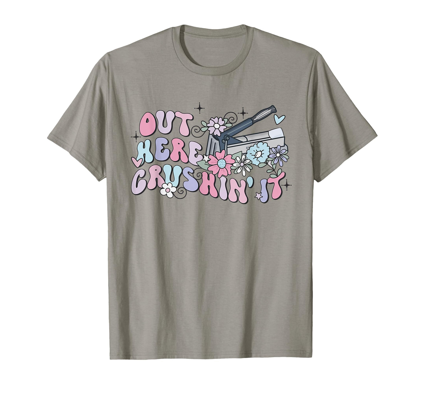 Retro Groovy Flower Medication Aide Out Here Crushin' It LPN T-Shirt