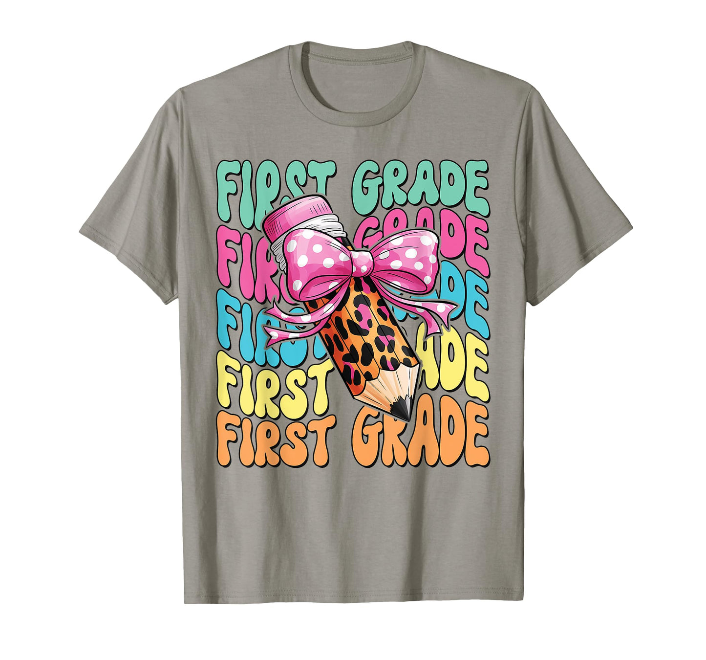 Groovy 1st Grade Girls Teacher First Grade Back to School T-Shirt