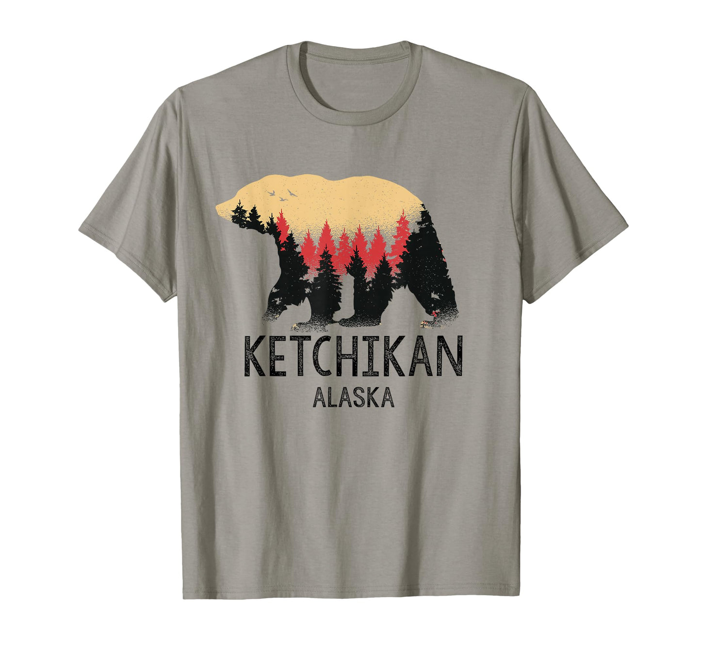 Ketchikan Alaska Vintage Grizzly Bear Nature Souvenir Gift T-Shirt