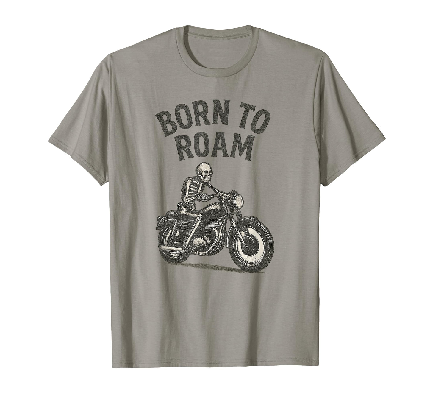 Born to Roam Skeleton Biker T-Shirt